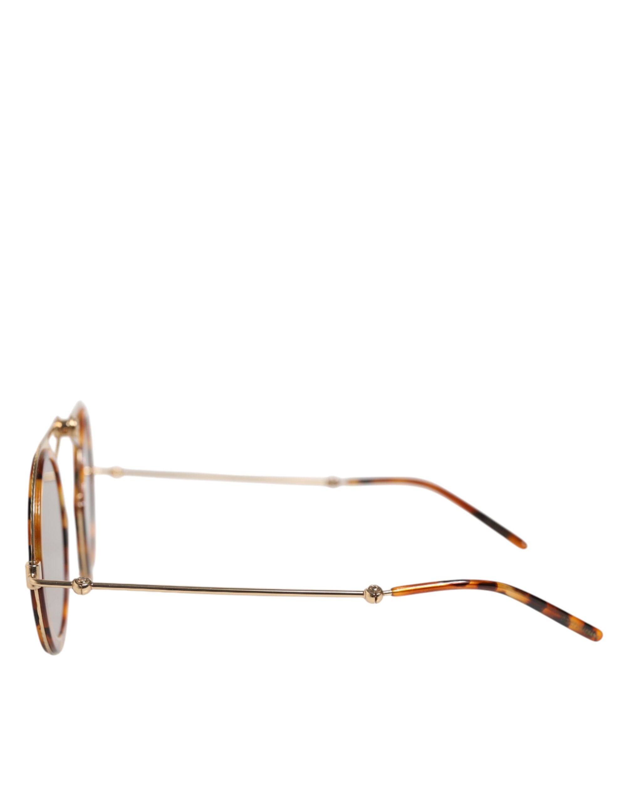 Dolce & Gabbana Gold Havana Frame DG Fatto A Mano Eyewea Women's Sunglasses