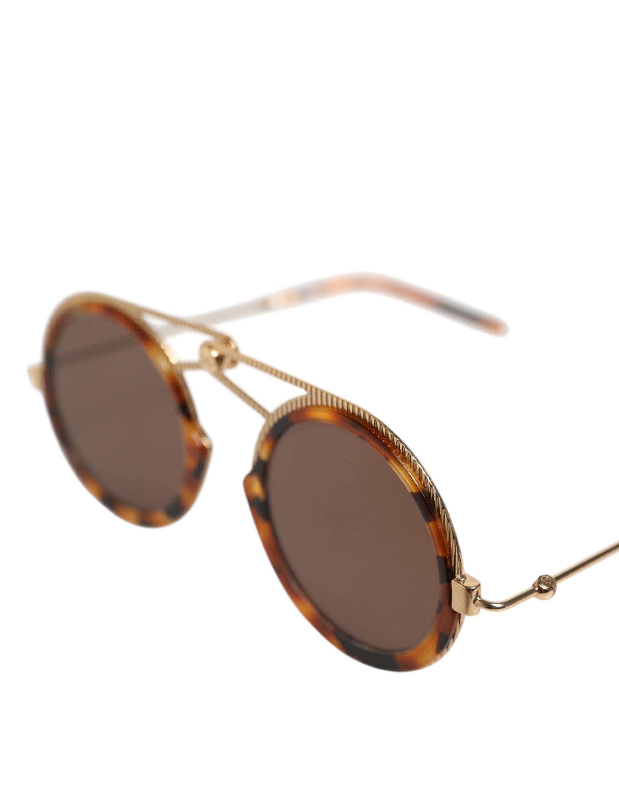 Dolce & Gabbana Gold Havana Frame DG Fatto A Mano Eyewea Women's Sunglasses