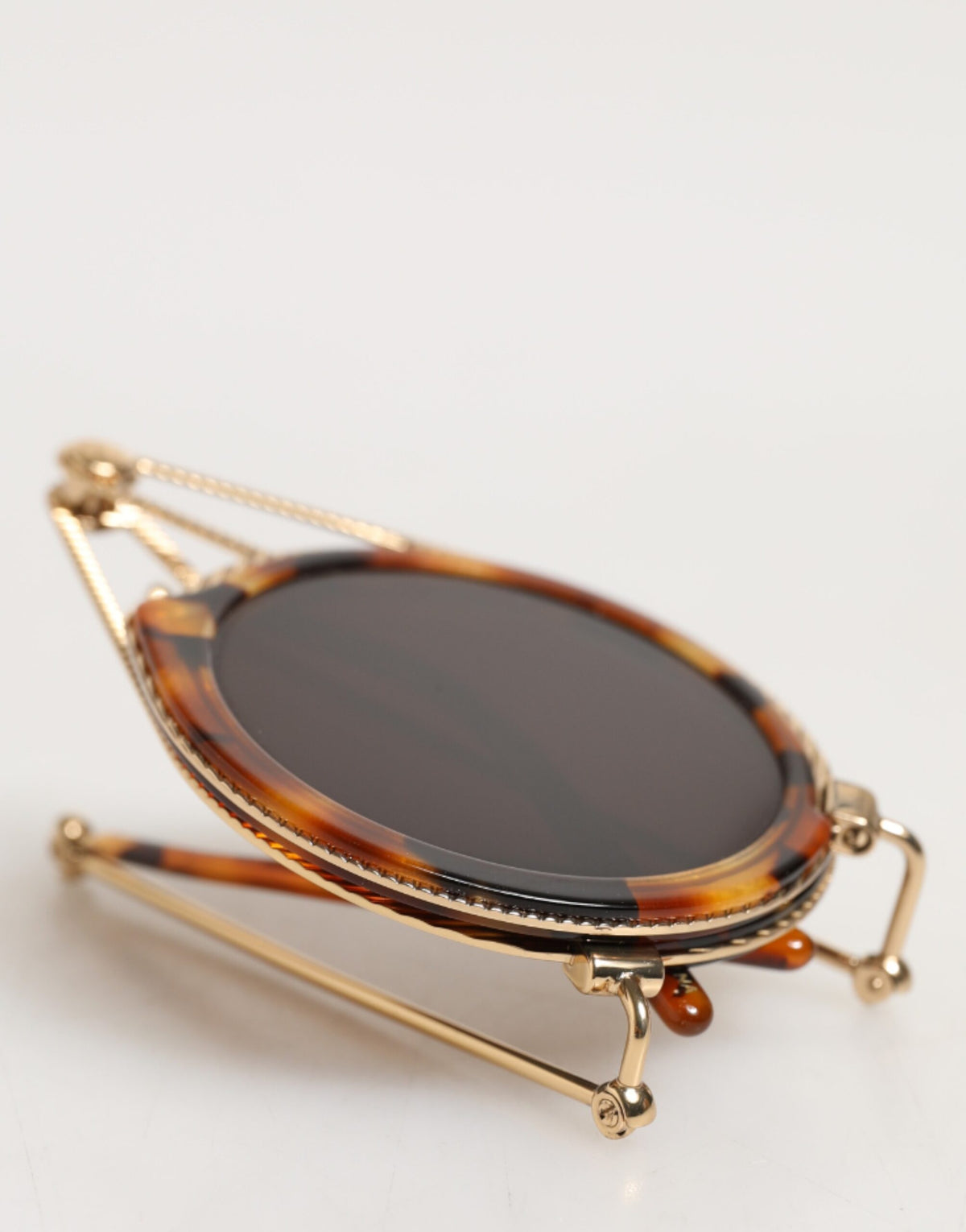 Dolce & Gabbana Gold Havana Frame DG Fatto A Mano Eyewea Women's Sunglasses