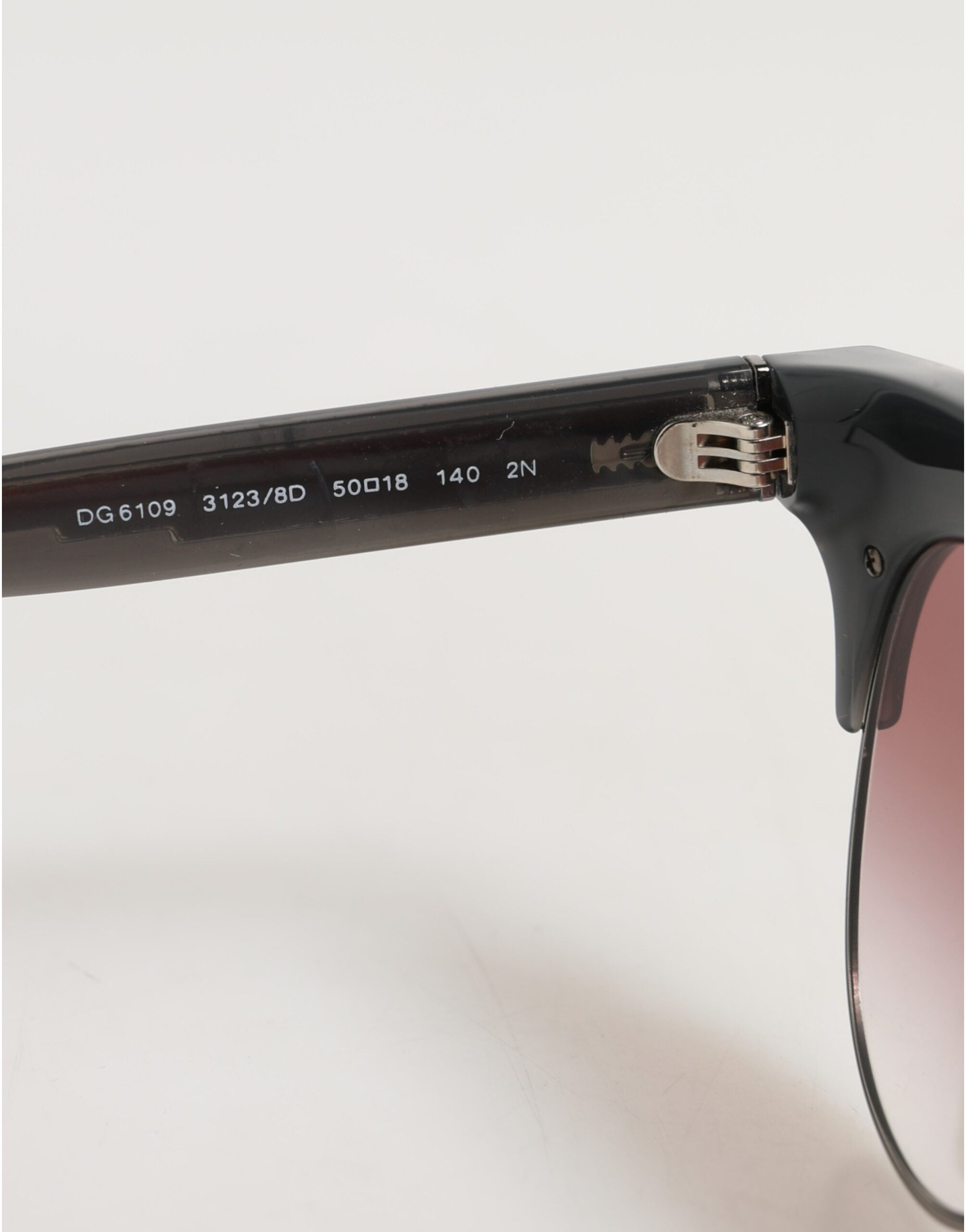 Dolce & Gabbana Black Pink Mirrored Cat Eye Sequined Women's Sunglasses (Pre-Owned)