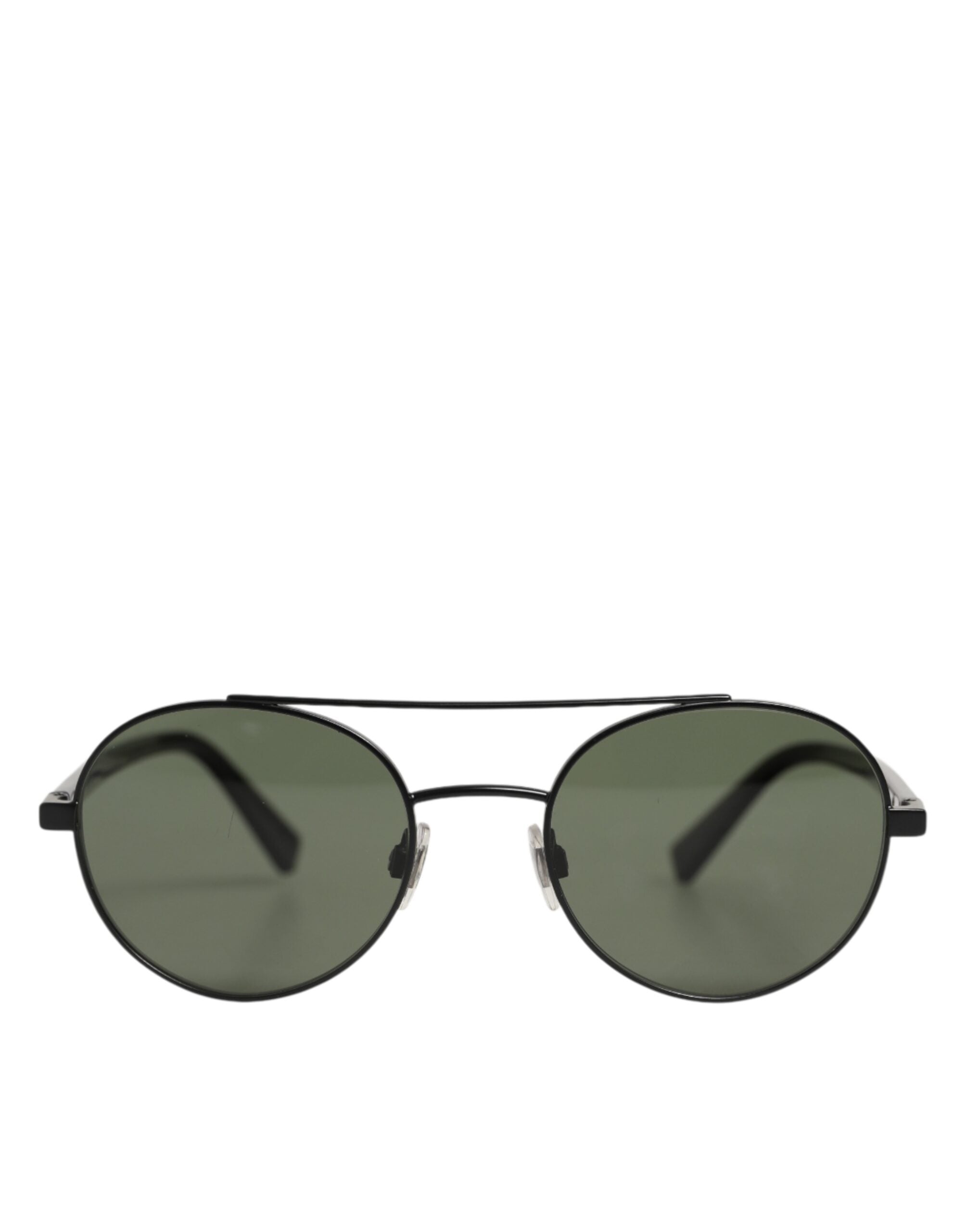 Dolce & Gabbana Matte Black Steel Frame Gray Lens Women's Sunglasses