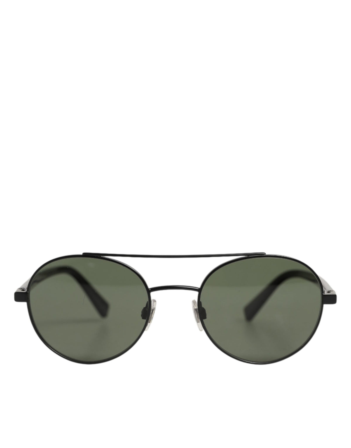 Dolce & Gabbana Matte Black Steel Frame Gray Lens Women's Sunglasses