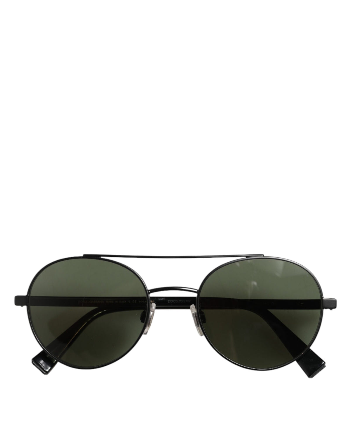 Dolce & Gabbana Matte Black Steel Frame Gray Lens Women's Sunglasses