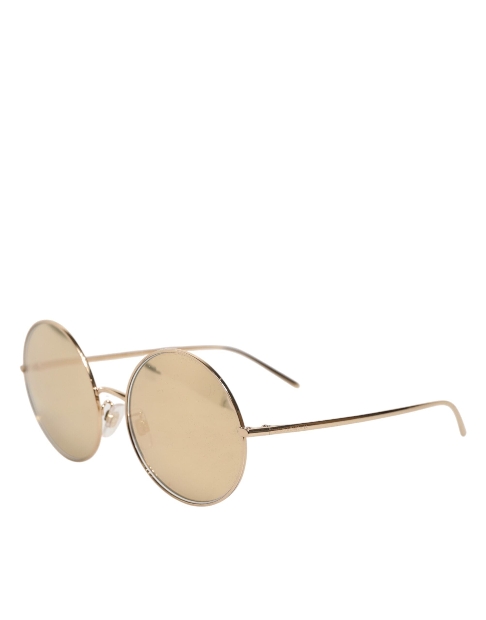Dolce & Gabbana Gold Metal Round Shades Eyewear Women's Sunglasses