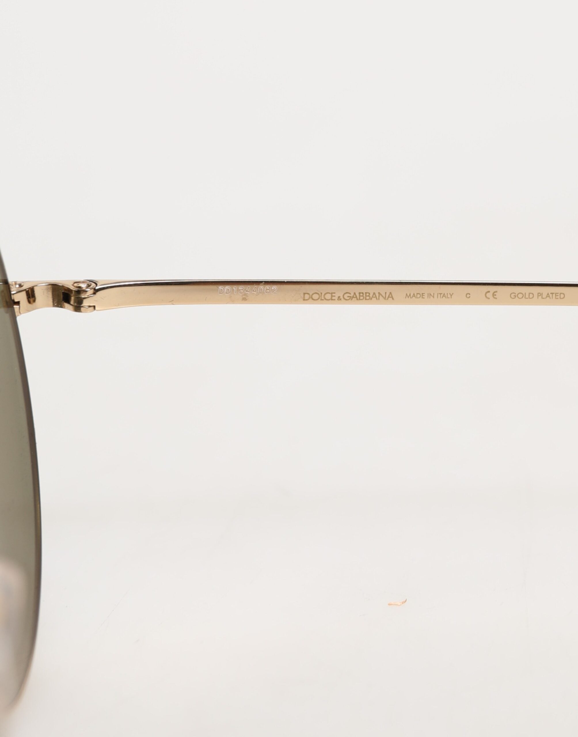 Dolce & Gabbana Gold Metal Round Shades Eyewear Women's Sunglasses