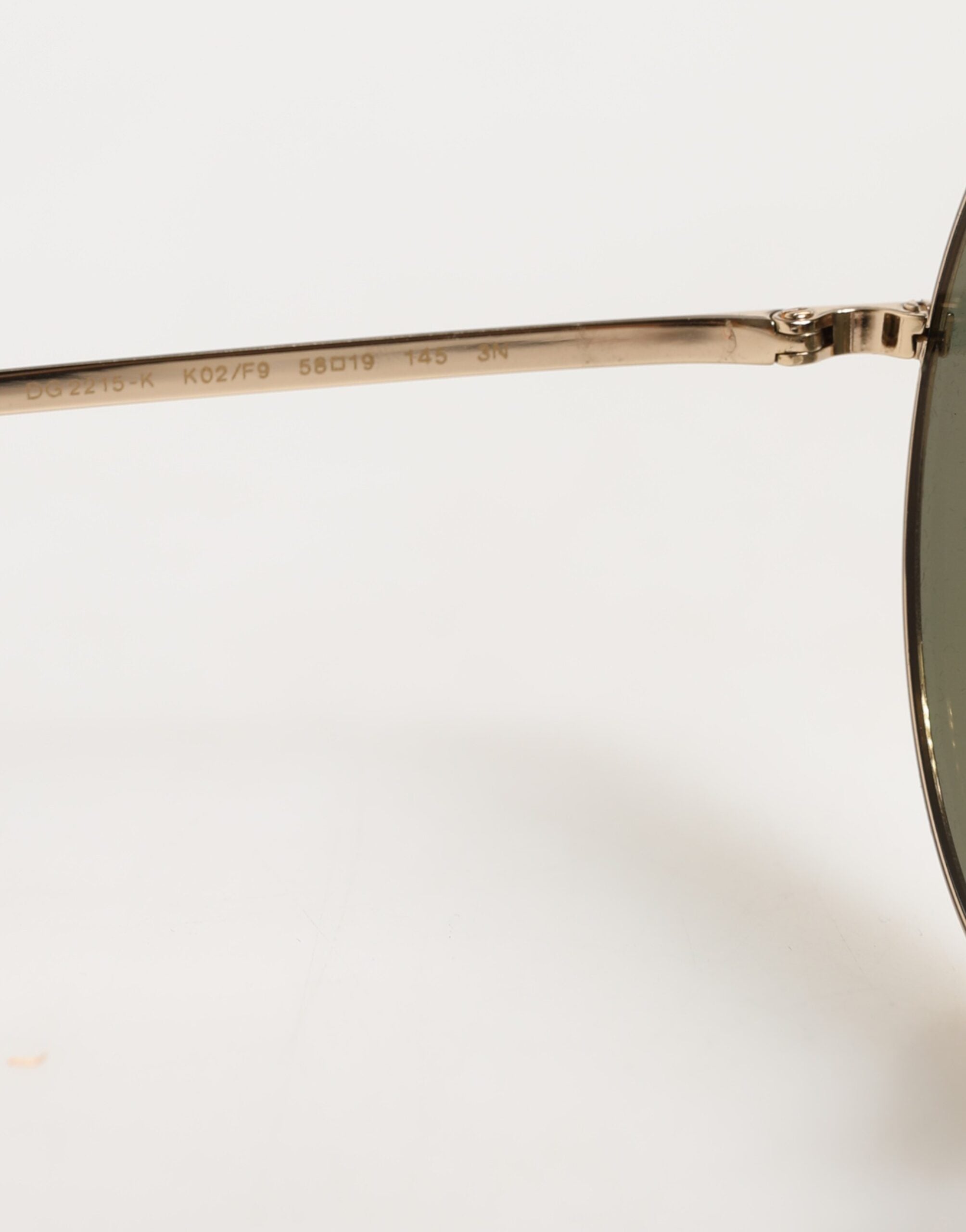 Dolce & Gabbana Gold Metal Round Shades Eyewear Women's Sunglasses