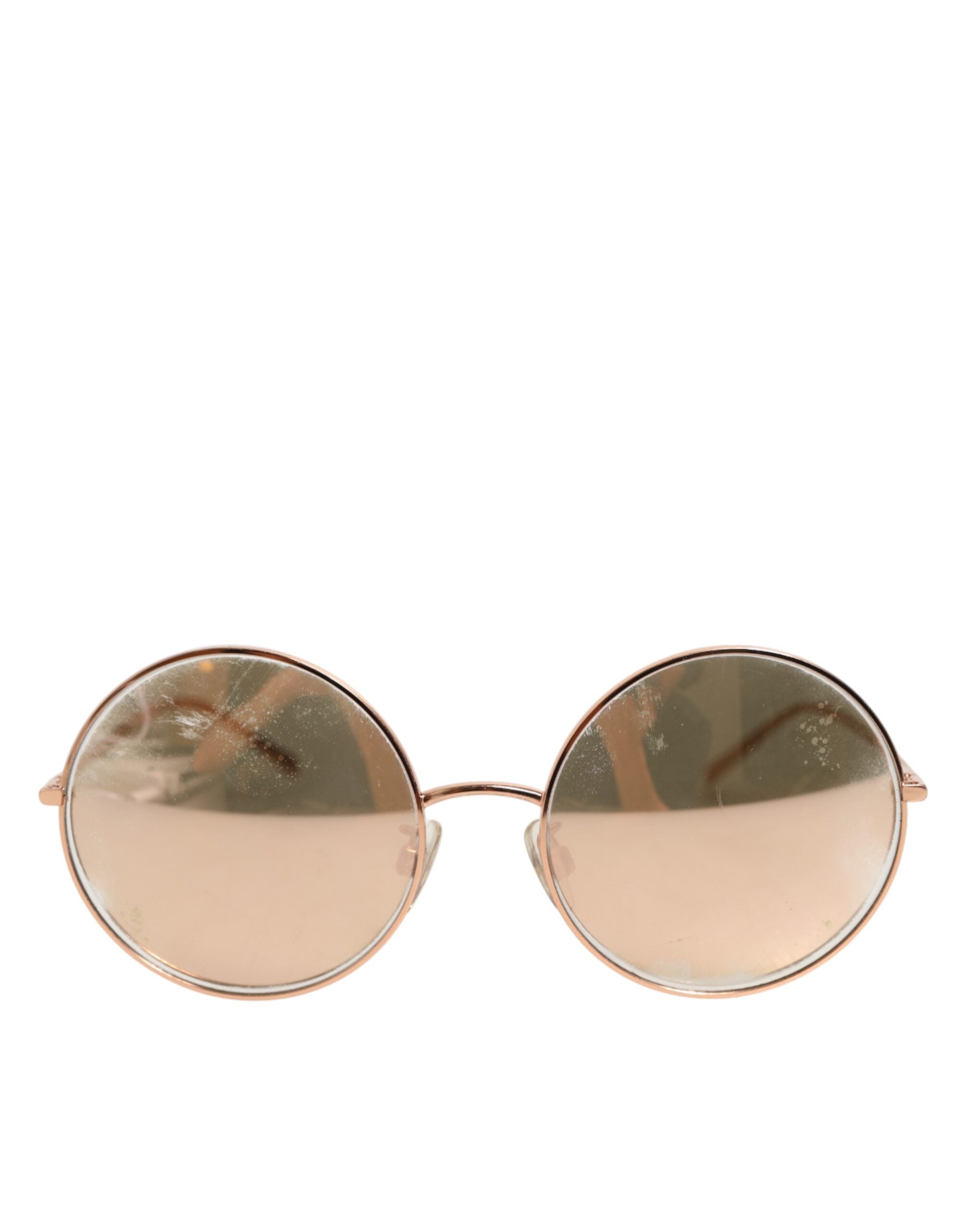 Dolce & Gabbana DG2215K Gold Metal Round Shades Eyewear Women's Sunglasses (Pre-Owned)