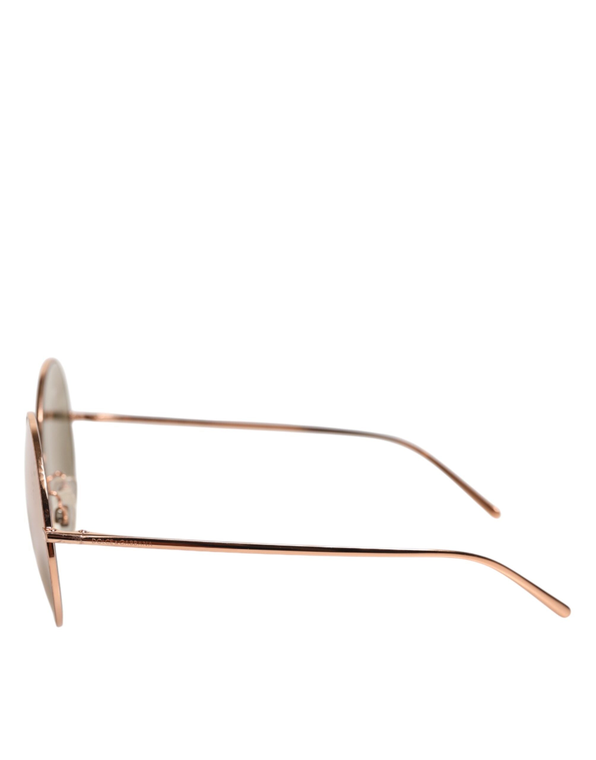 Dolce & Gabbana DG2215K Gold Metal Round Shades Eyewear Women's Sunglasses (Pre-Owned)