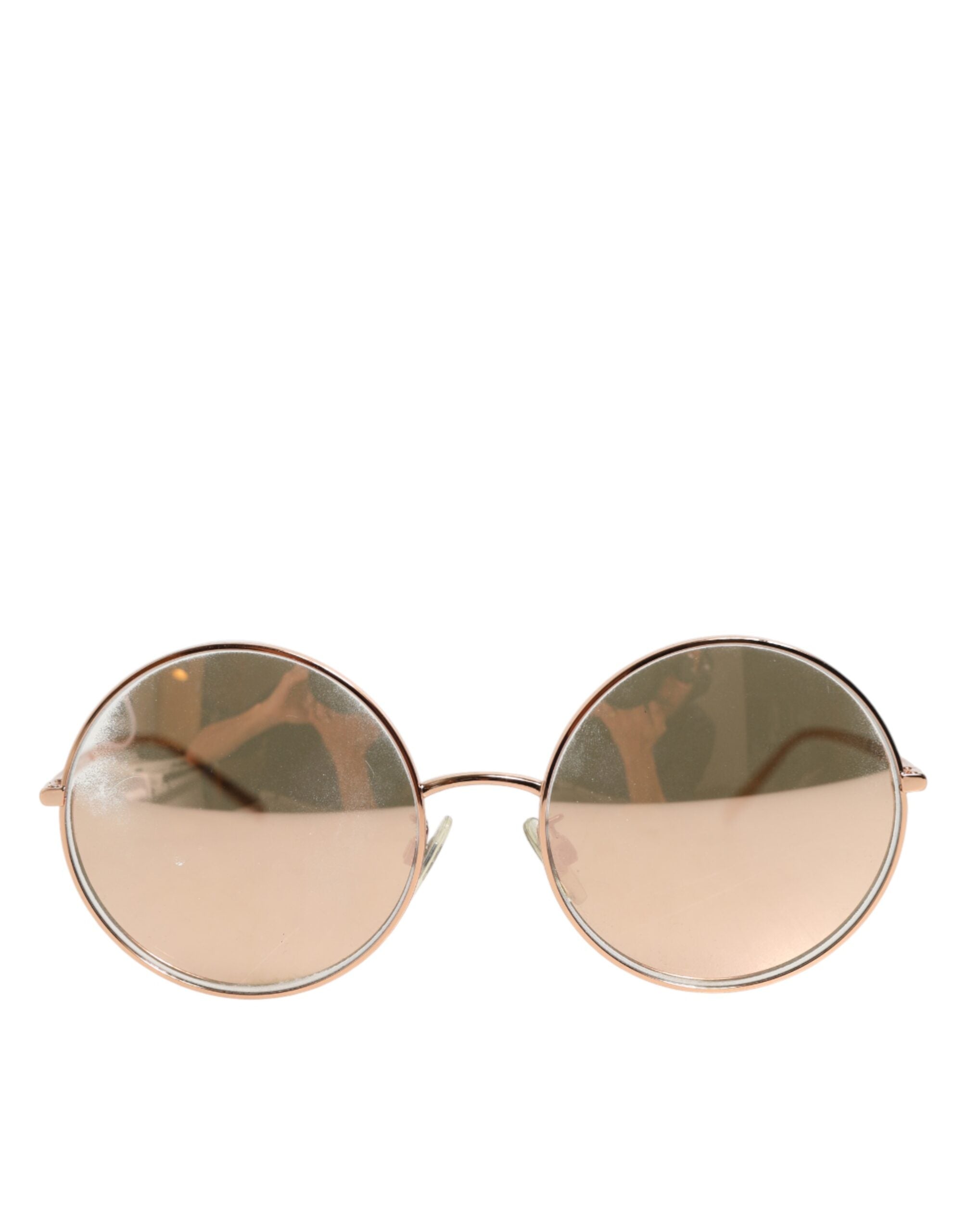 Dolce & Gabbana DG2215K Gold Metal Round Shades Eyewear Women's Sunglasses (Pre-Owned)