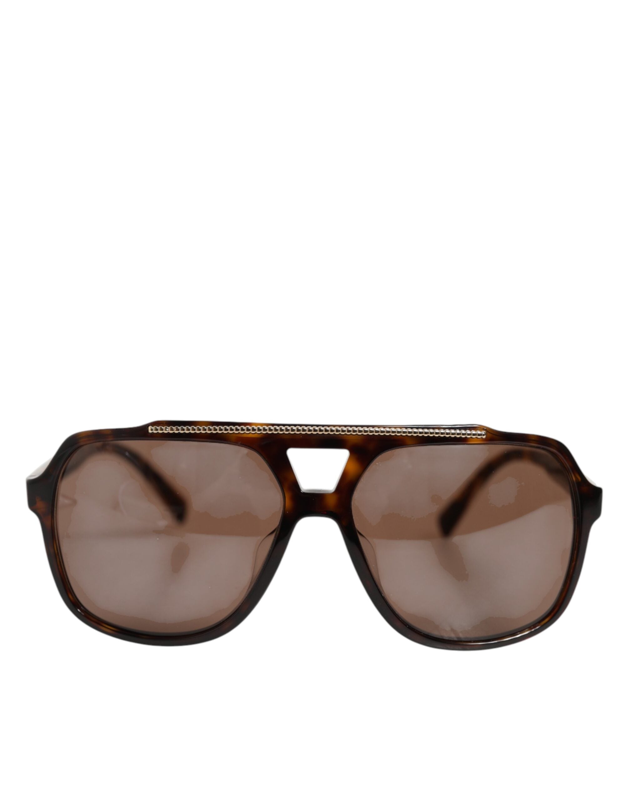 Dolce & Gabbana Dark Brown Tortoise Shell Pilot Frame Women's Sunglasses (Pre-Owned)