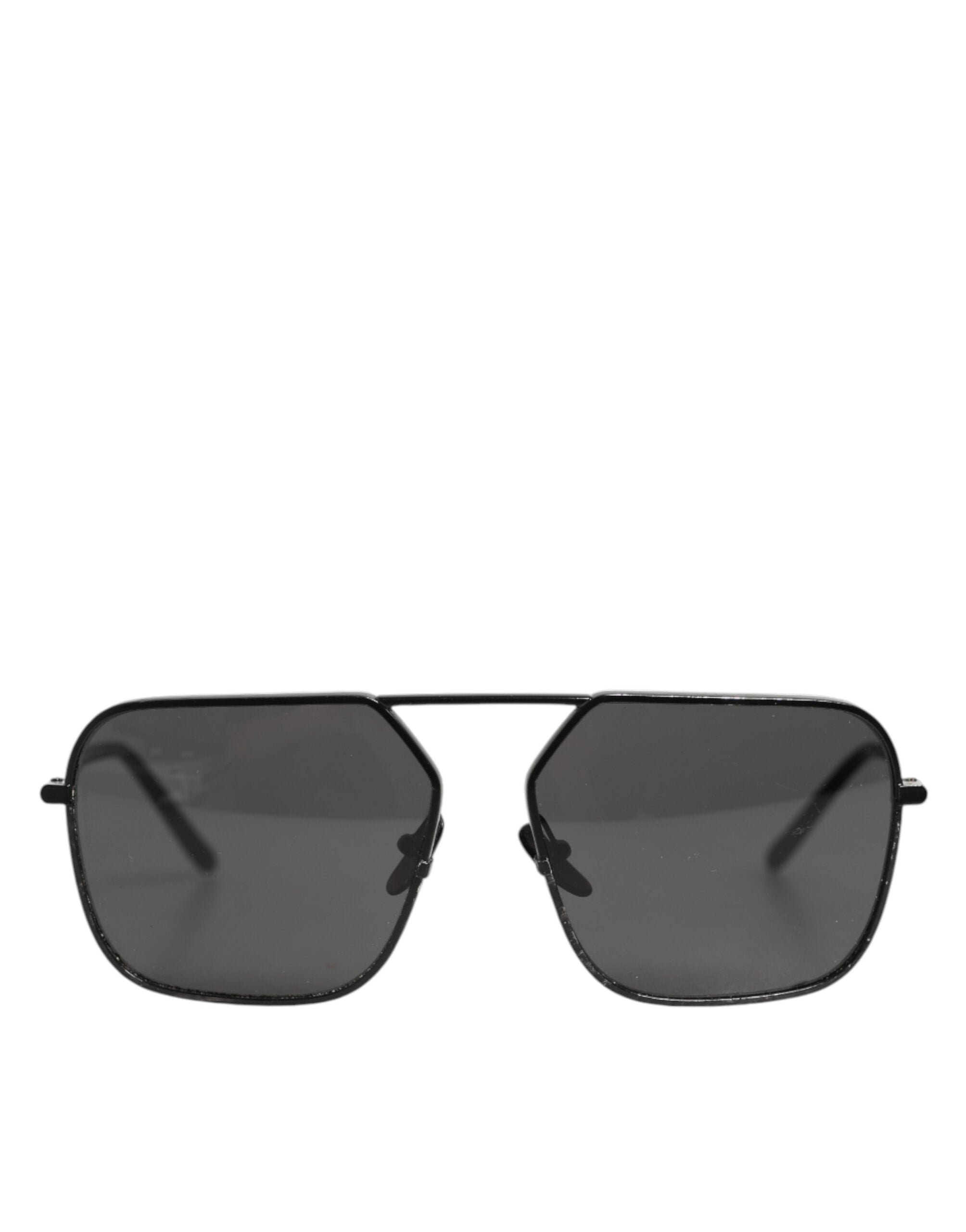 Dolce & Gabbana Black Metal Frame Square Lenses Shades Eyewear Women's Sunglasses (Pre-Owned)