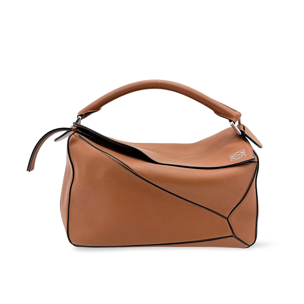 Loewe Puzzle Leather Brown Leather Handbag (Pre-Owned)