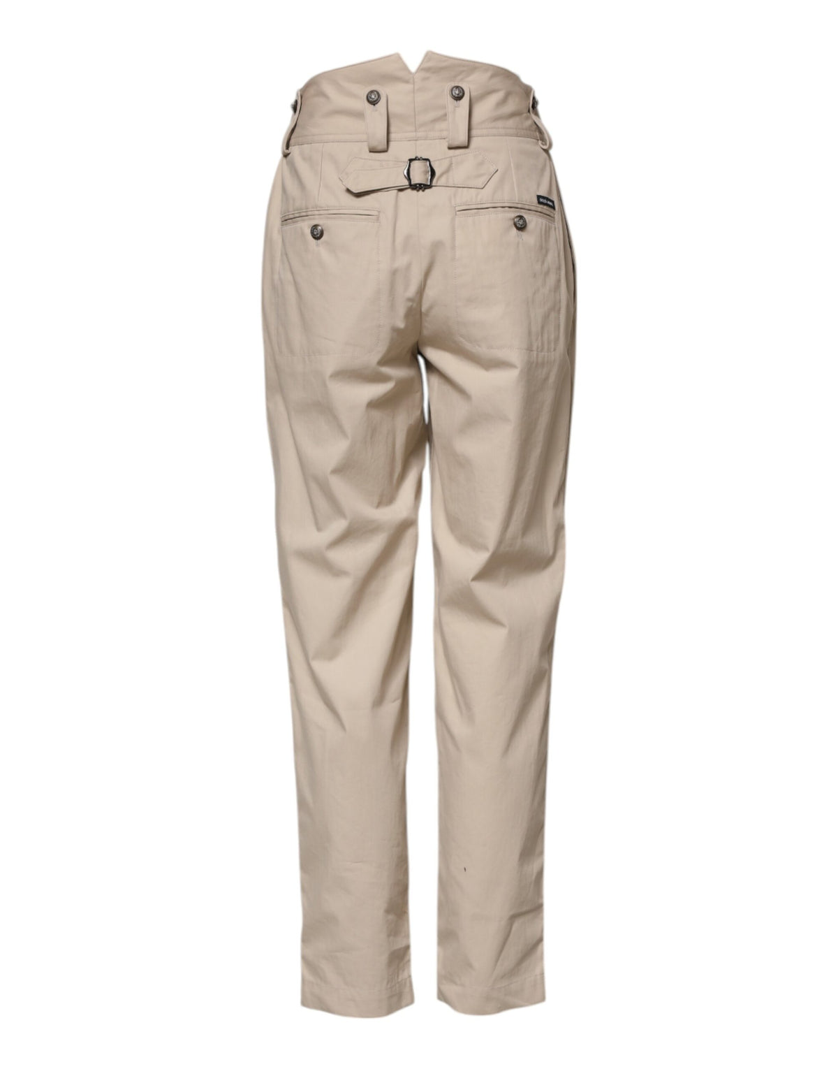 Dolce & Gabbana Beige Cotton Tapered Cargo Men Trouser Men's Pants (Pre-Owned)