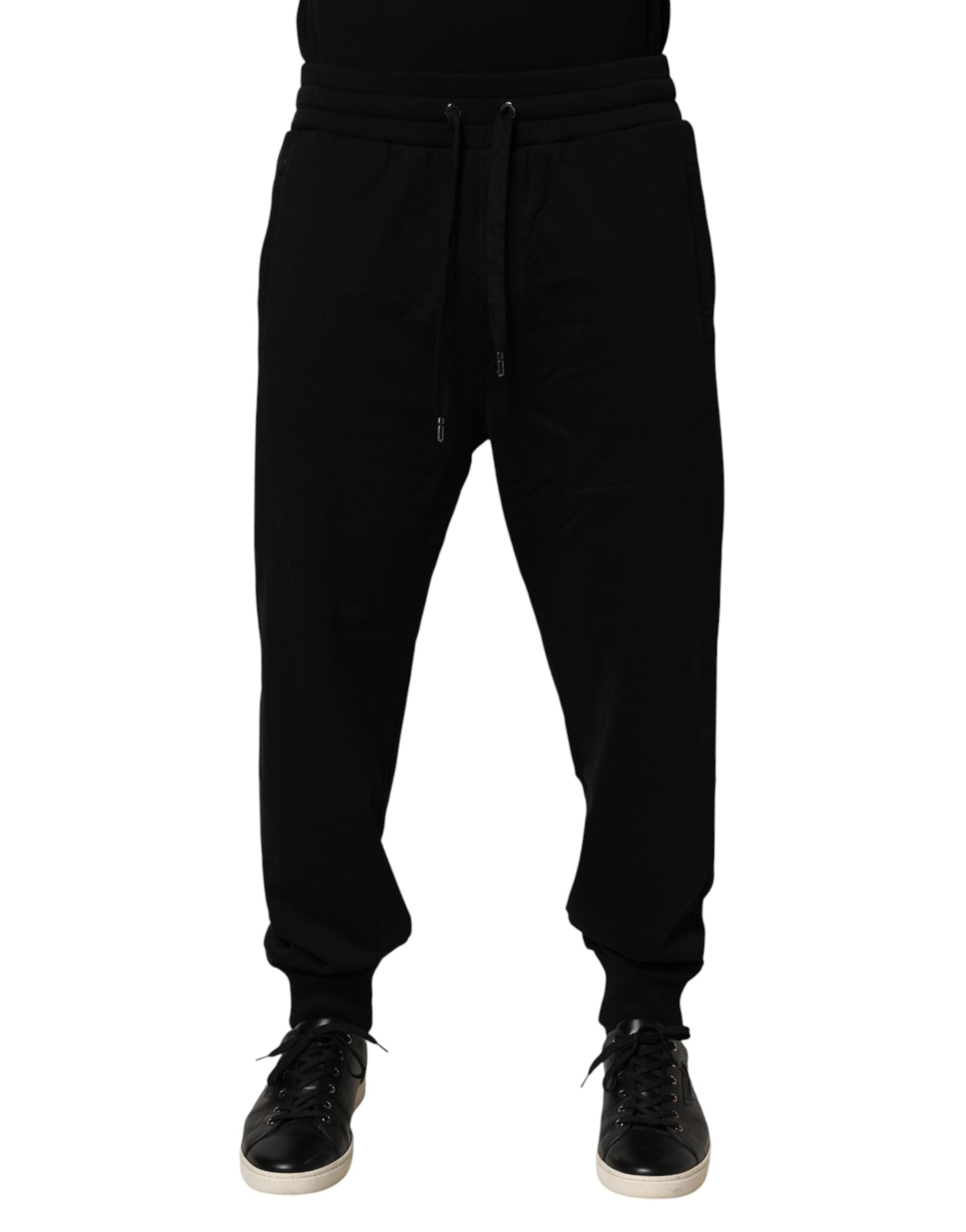 Dolce & Gabbana Black DG Logo Cotton Jogger SweatMen's Men's Pants (Pre-Owned)