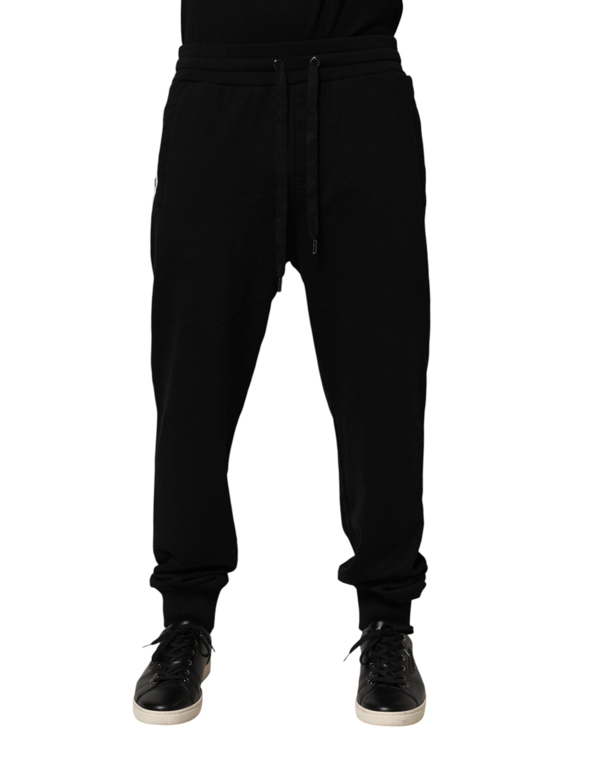 Dolce & Gabbana Black DG Logo Cotton Jogger SweatMen's Men's Pants (Pre-Owned)