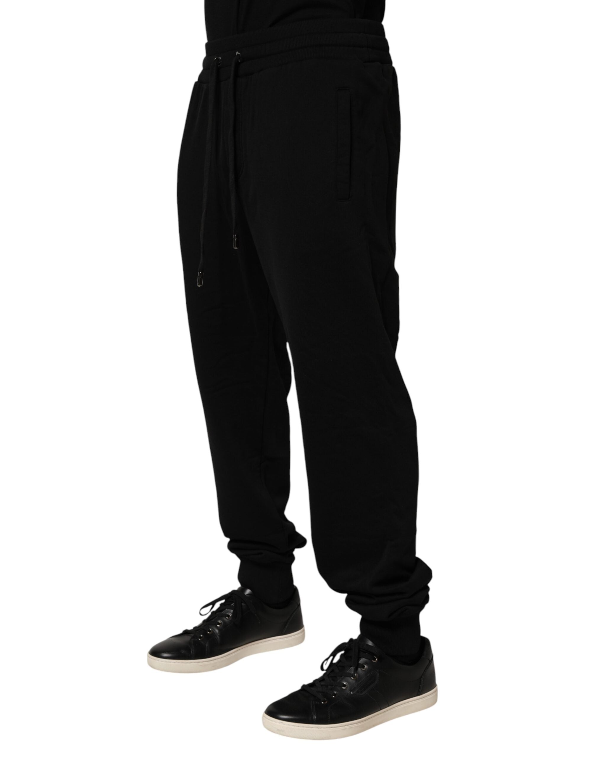 Dolce & Gabbana Black DG Logo Cotton Jogger SweatMen's Men's Pants (Pre-Owned)