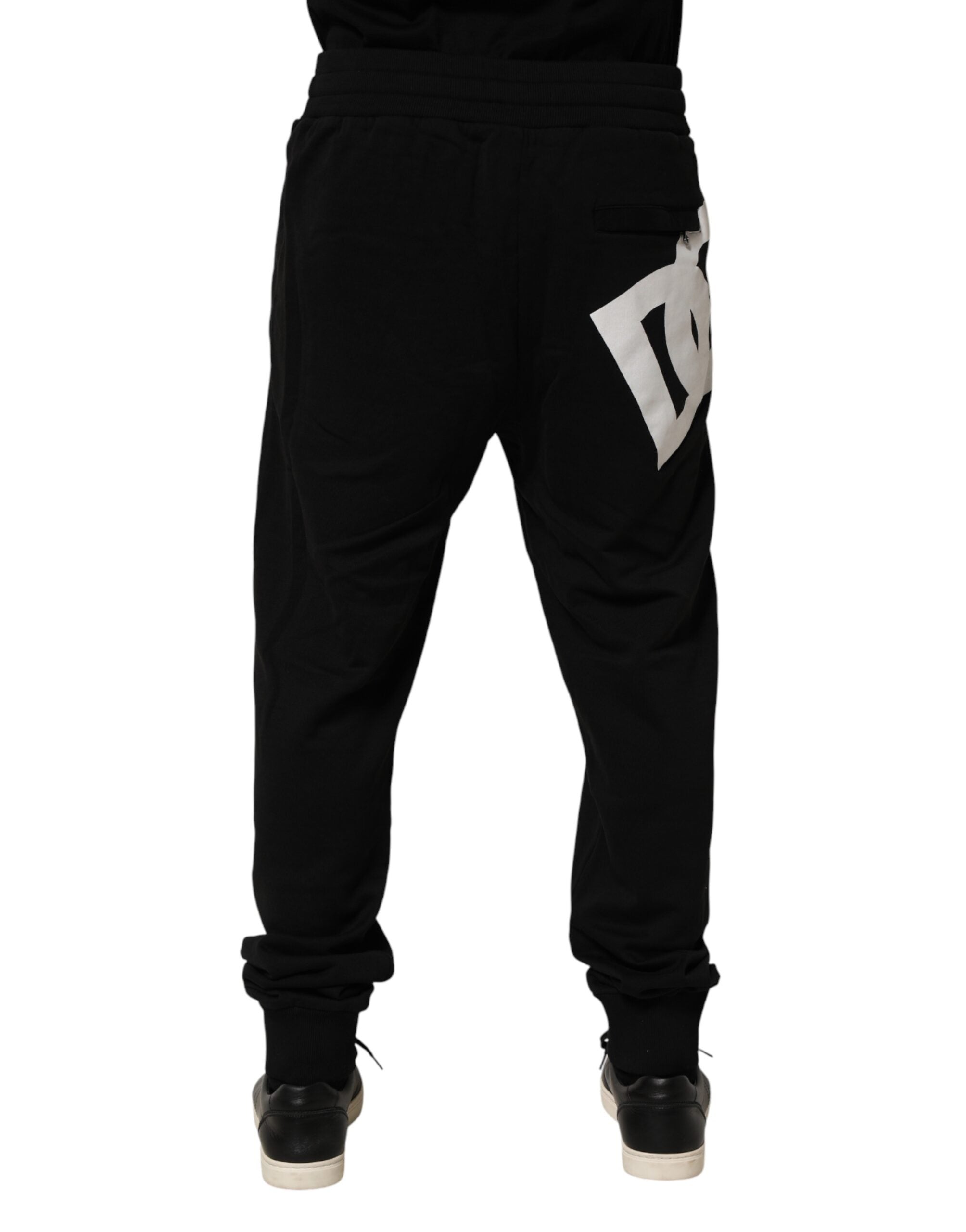 Dolce & Gabbana Black DG Logo Cotton Jogger SweatMen's Men's Pants (Pre-Owned)