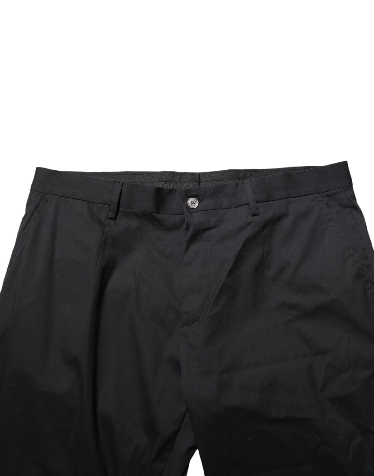 Dolce & Gabbana Black Cotton Formal Dress Men Trouser Men's Pants