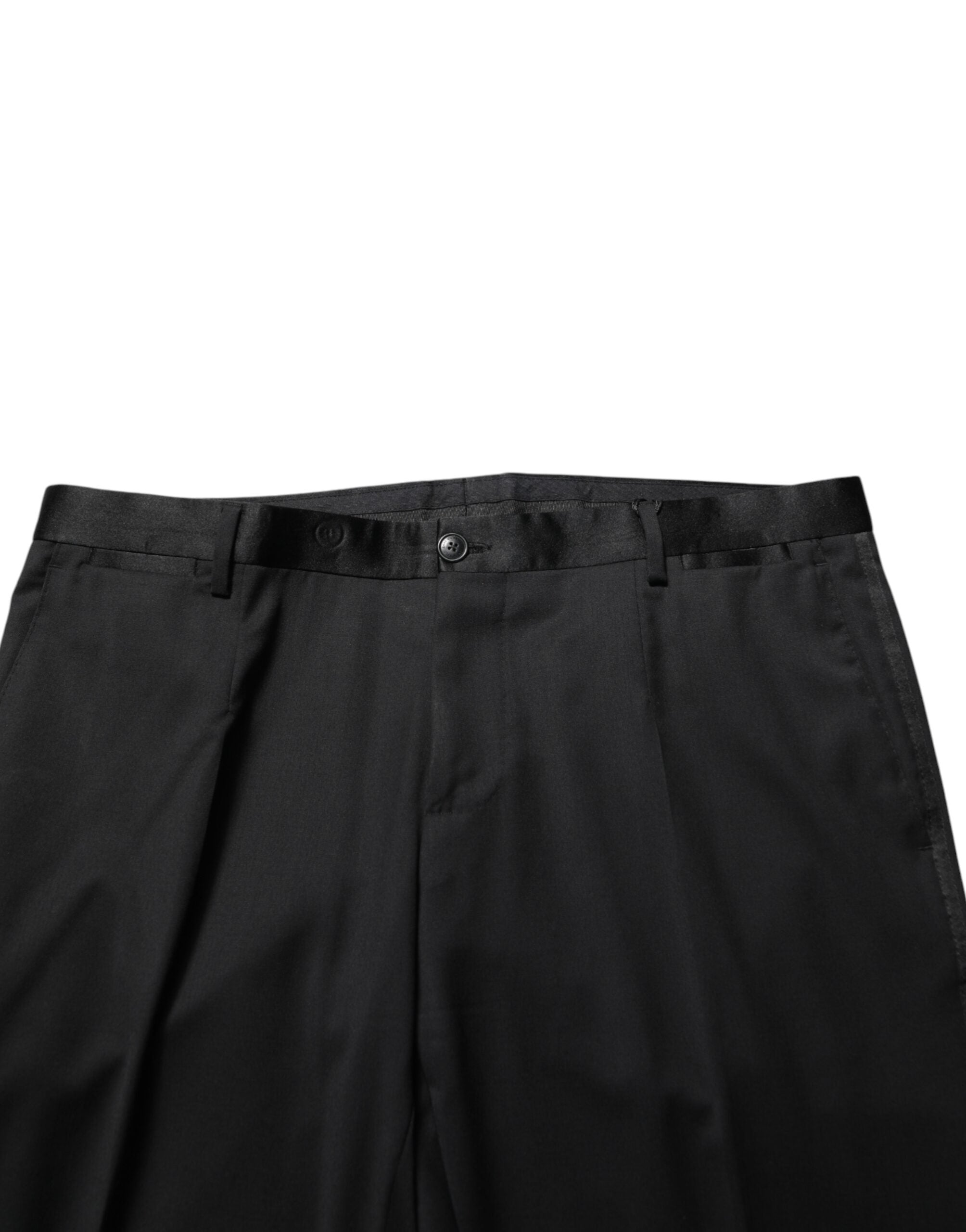 Dolce & Gabbana Black Wool Formal Dress Men Trouser Men's Pants