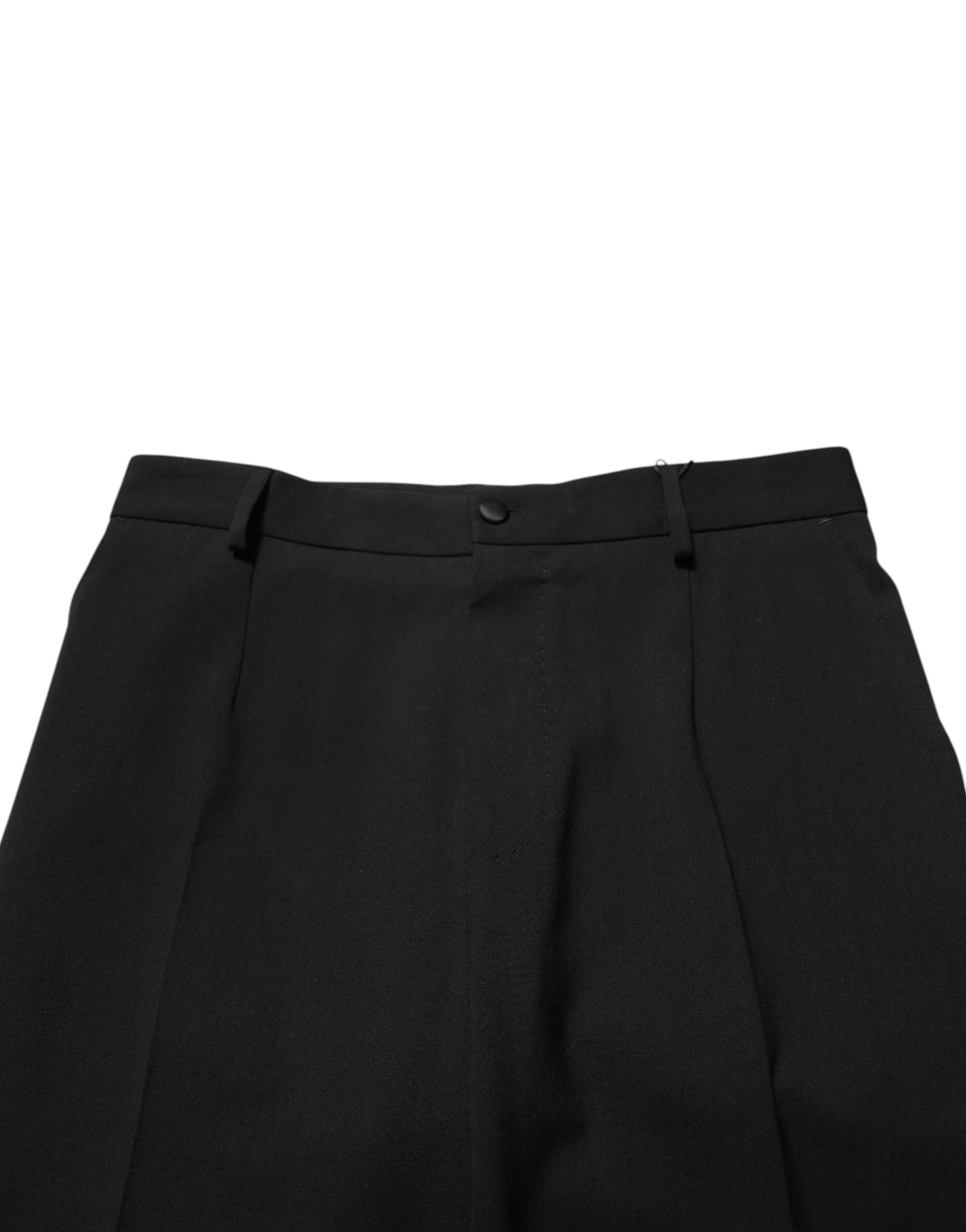 Dolce & Gabbana Black Wool Formal Dress Men Trouser Men's Pants