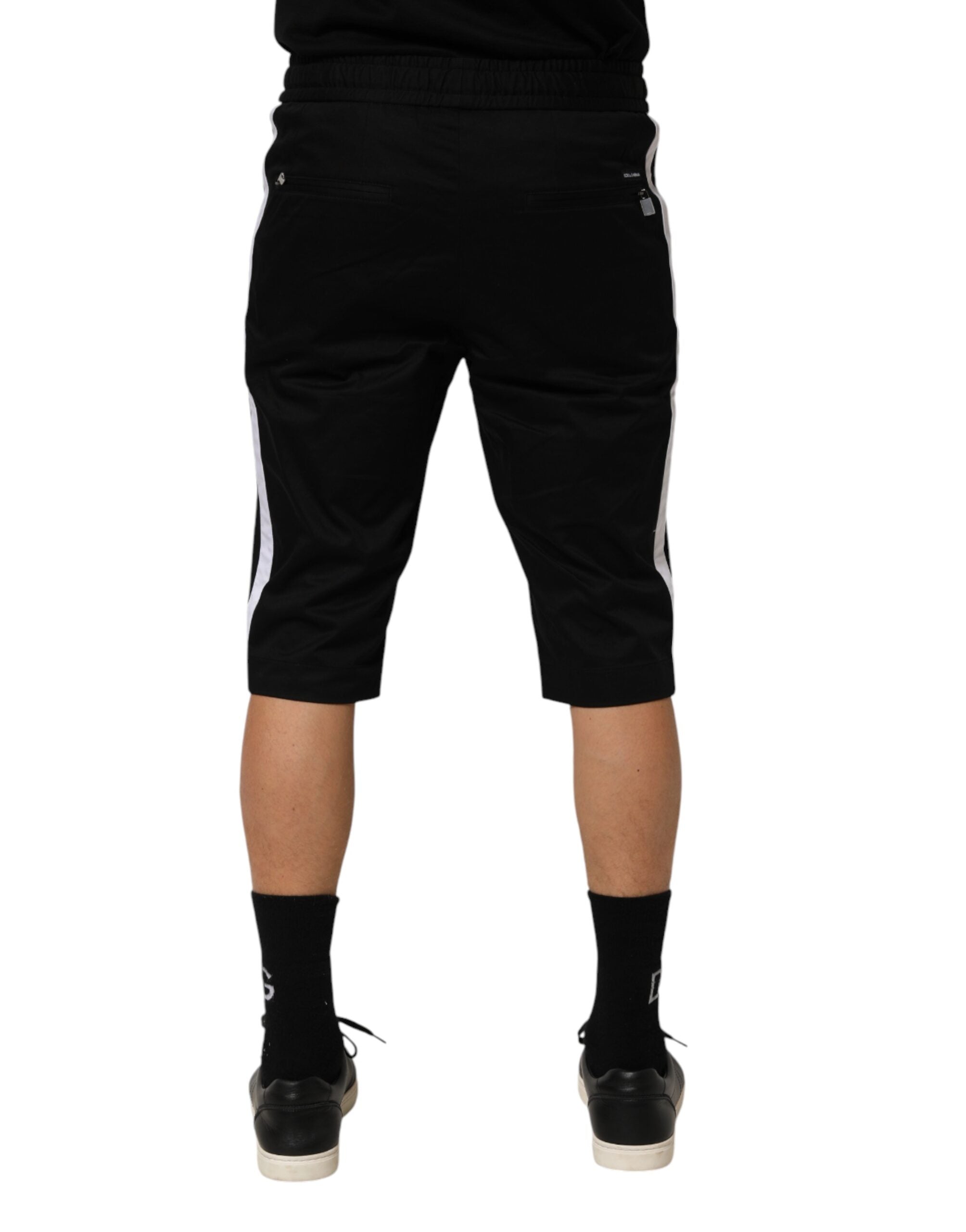Dolce & Gabbana Black Cotton Stretch Men Bermuda Men's Shorts