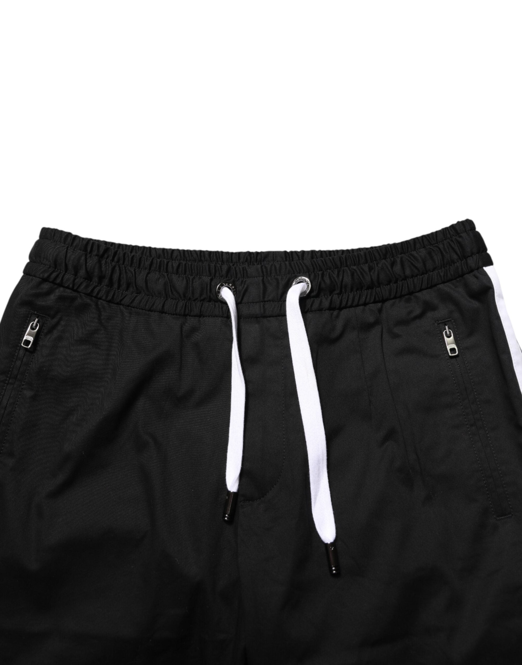 Dolce & Gabbana Black Cotton Stretch Men Bermuda Men's Shorts