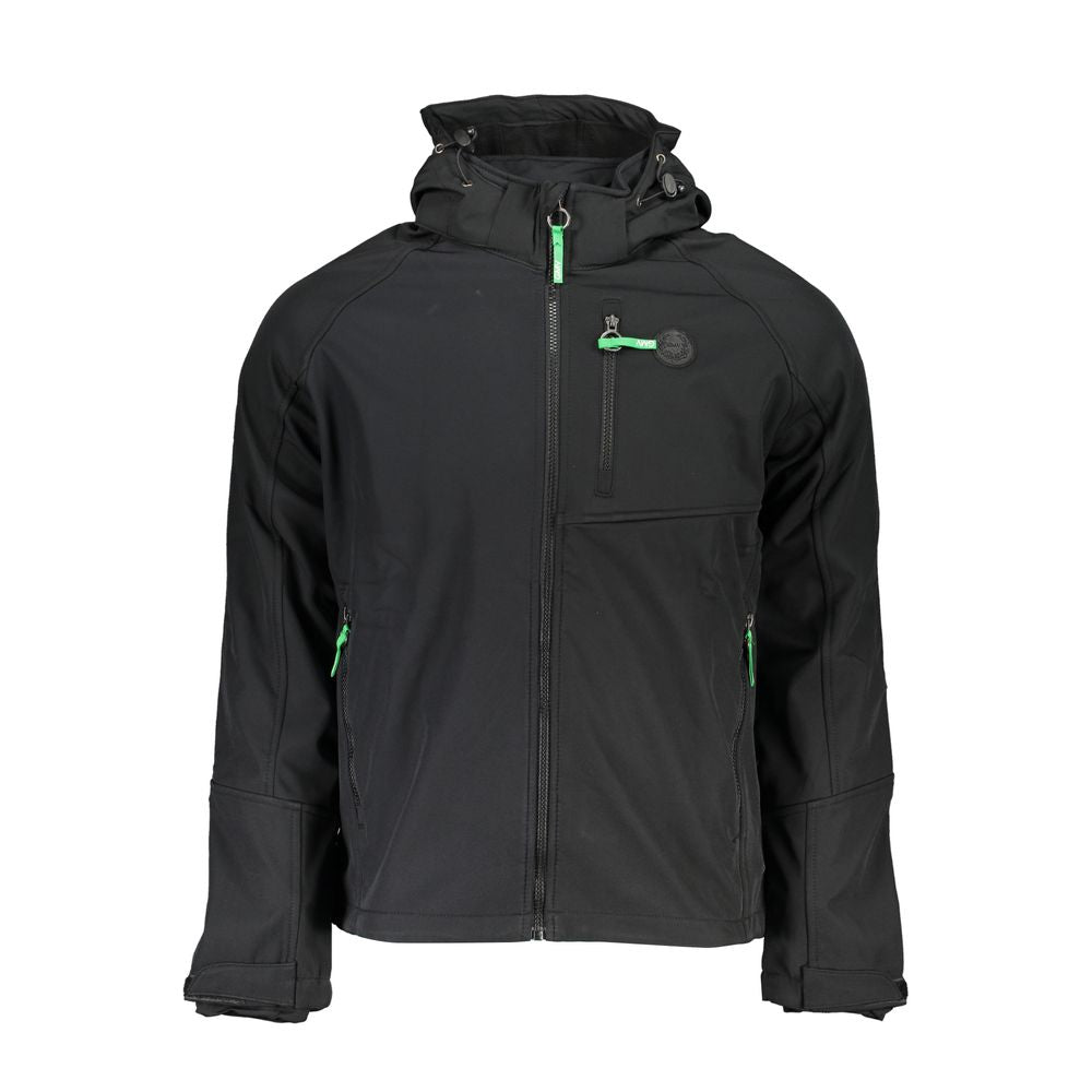 Gianmarco Venturi Black Polyester Men's Men's Jacket
