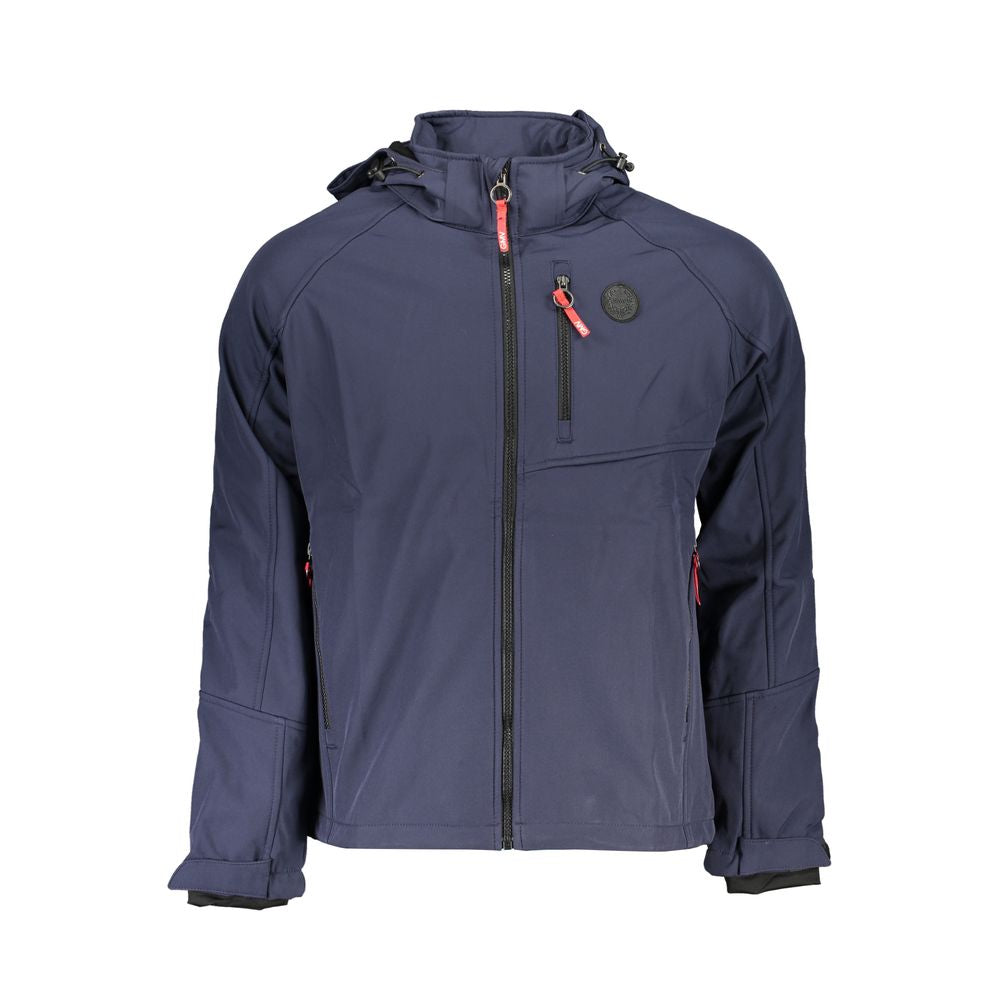 Gianmarco Venturi Blue Polyester Men's Men's Jacket