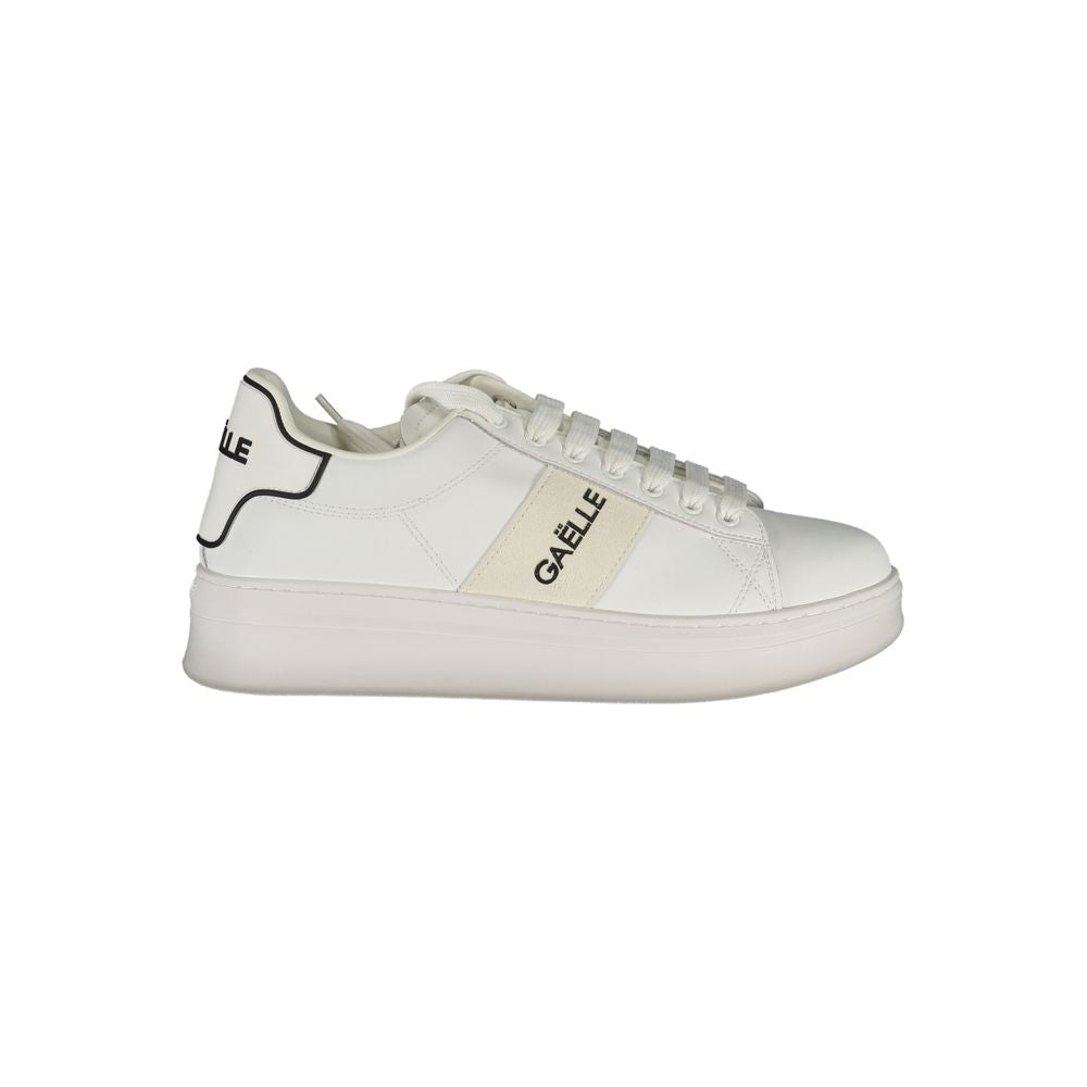 Gaelle Paris White Polyurethane Men Men's Sneaker