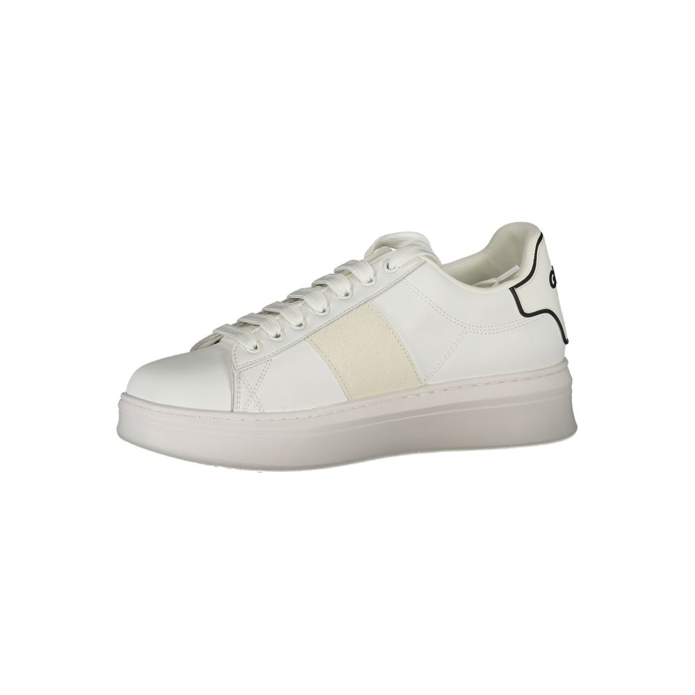 Gaelle Paris White Polyurethane Men Men's Sneaker