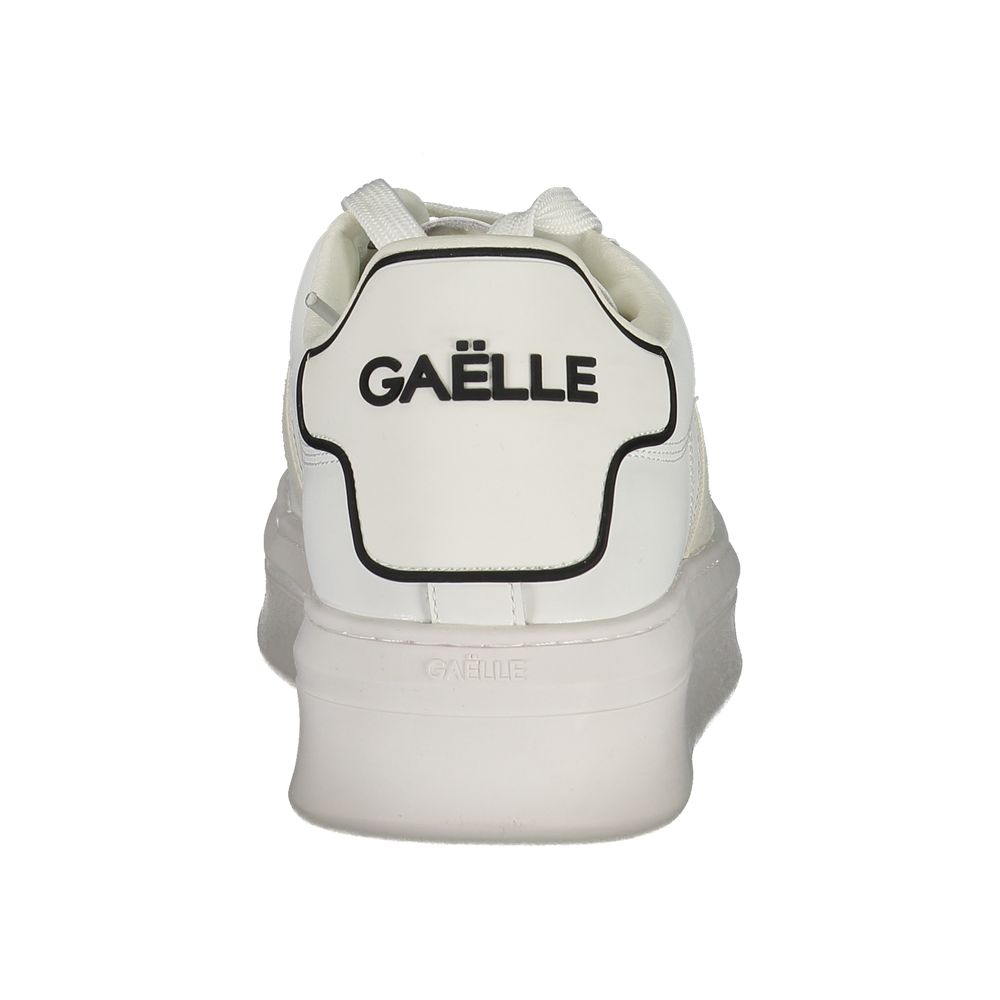 Gaelle Paris White Polyurethane Men Men's Sneaker