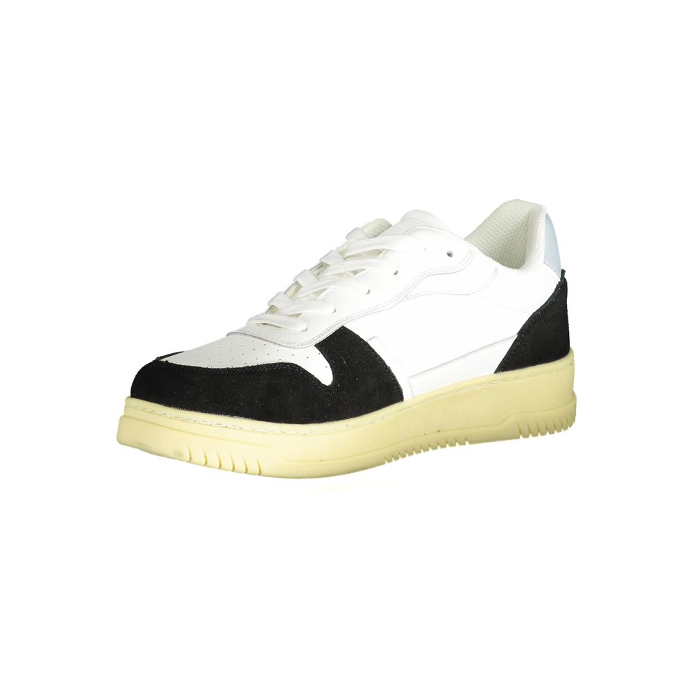 Gaelle Paris White Polyurethane Men Men's Sneaker