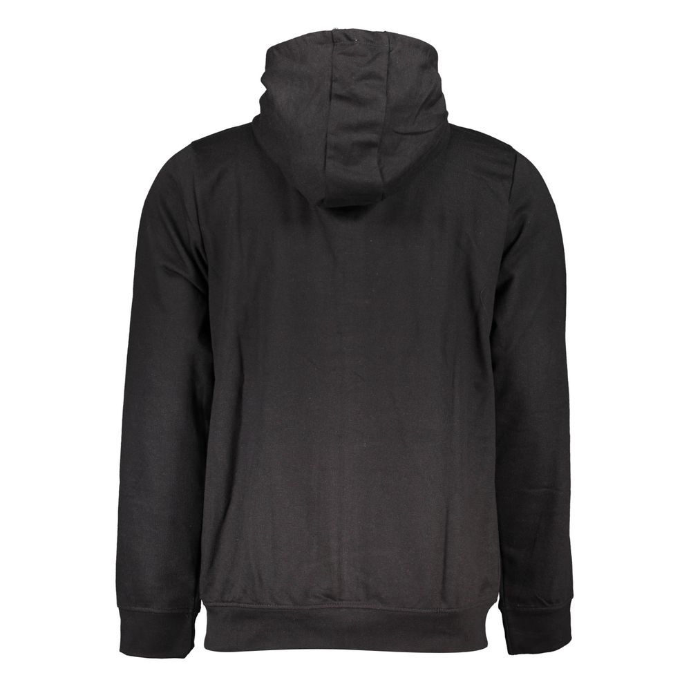 Gianmarco Venturi Black Cotton Men's Hooded Men's Sweatshirt