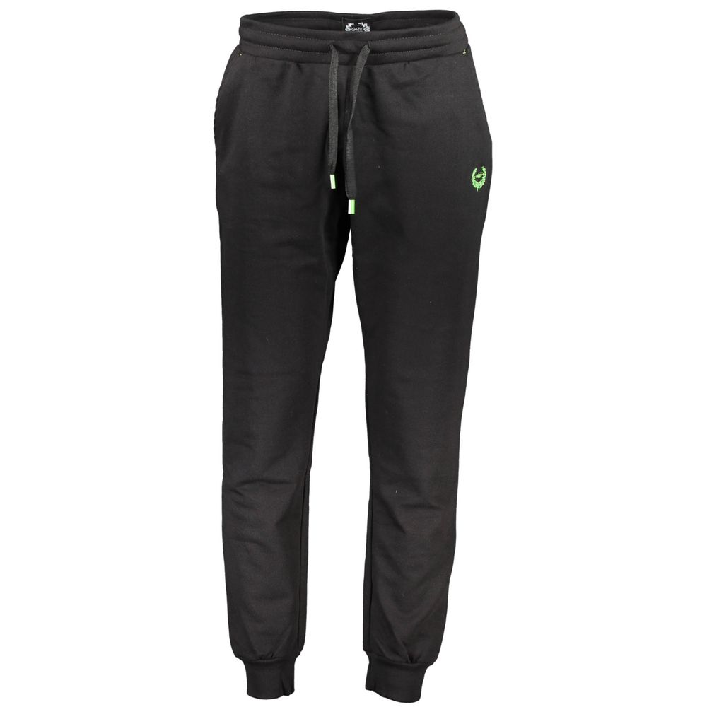 Gianmarco Venturi Black Cotton Men's Track Men's Pant