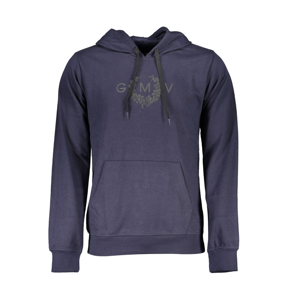 Gianmarco Venturi Blue Cotton Men Men's Hoodie