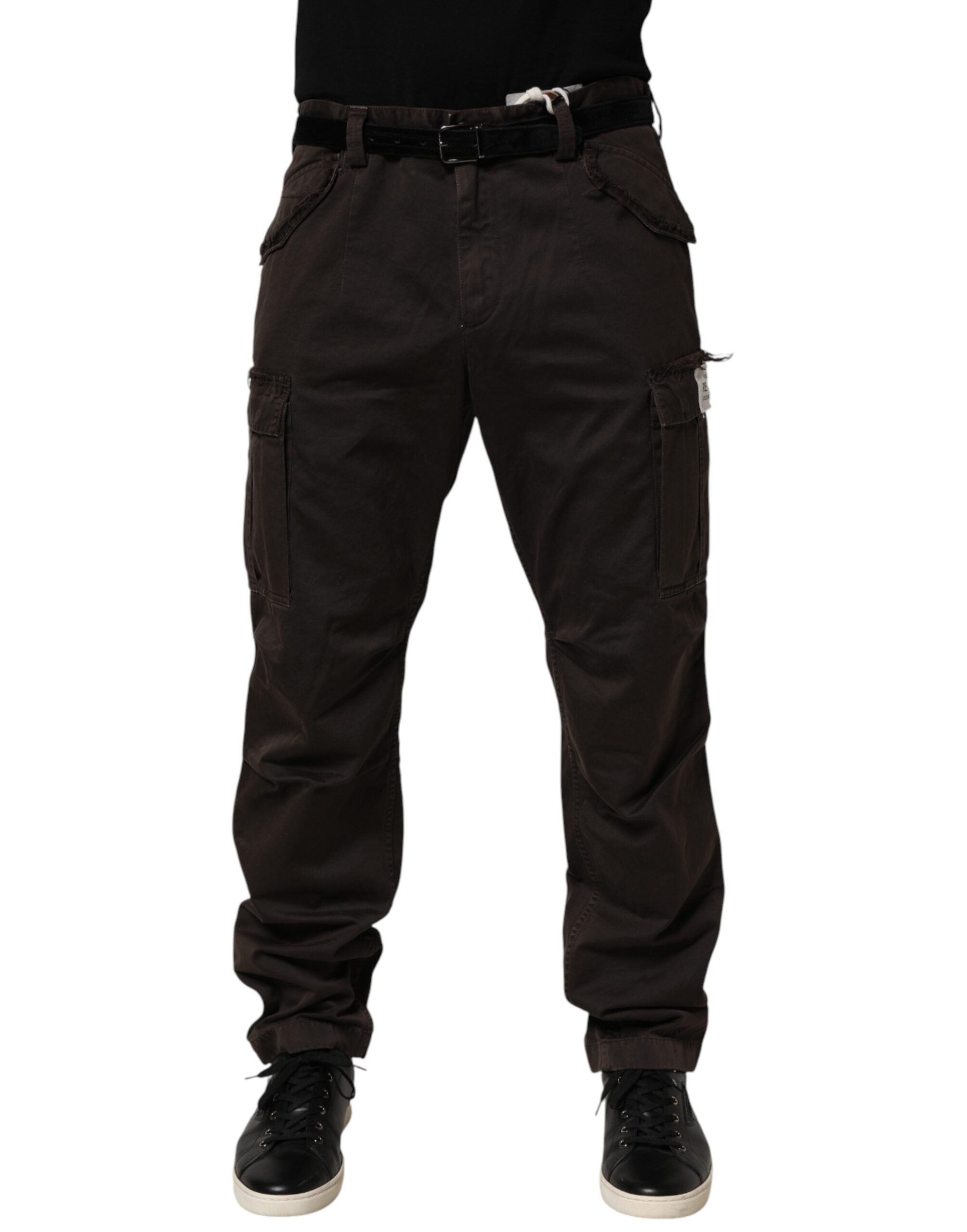 Dolce & Gabbana Brown Re- Edition Cotton Men Cargo Men's Pants