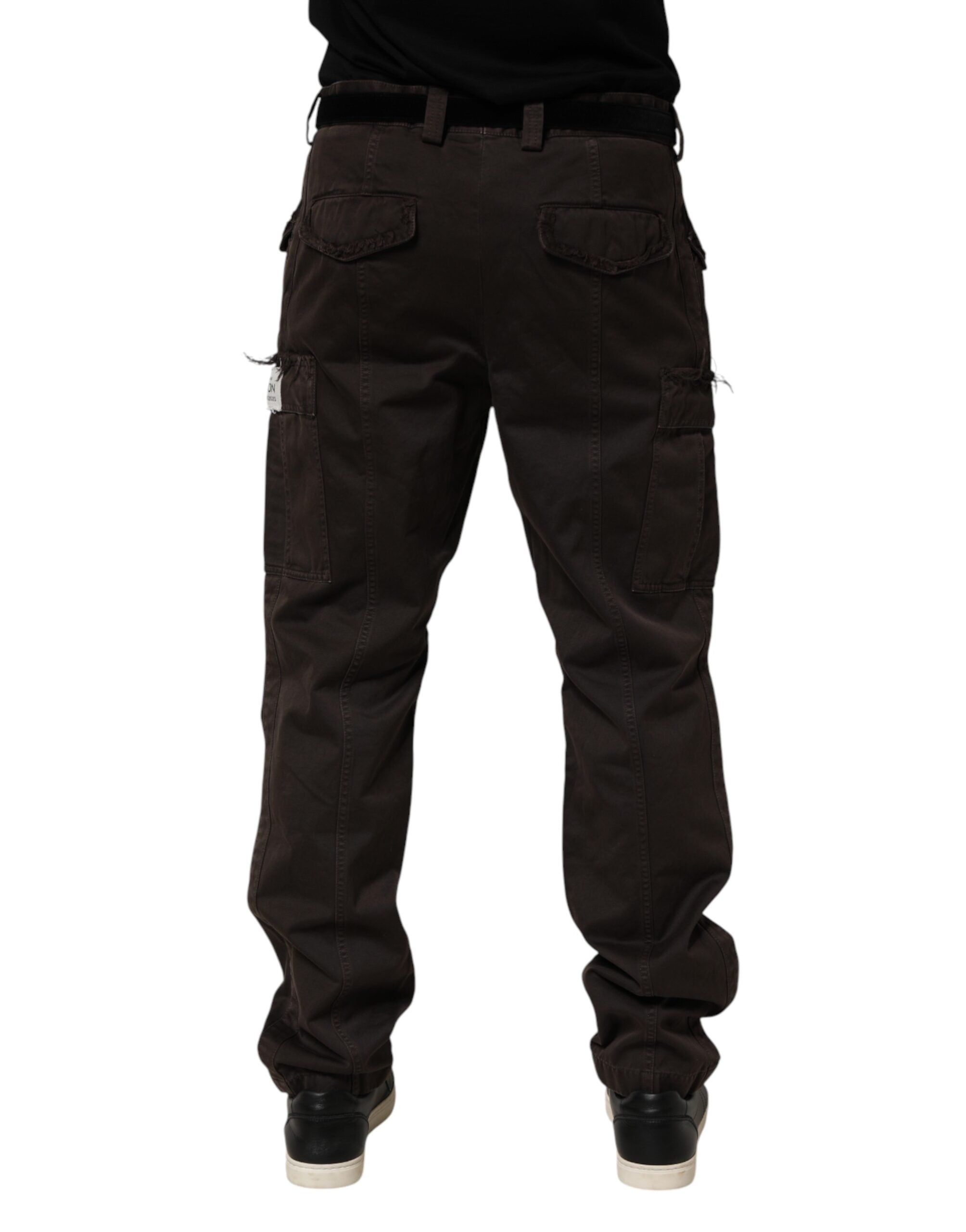 Dolce & Gabbana Brown Re- Edition Cotton Men Cargo Men's Pants