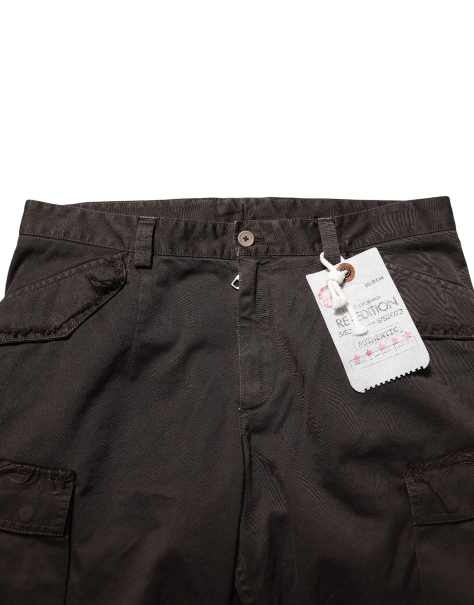 Dolce & Gabbana Brown Re- Edition Cotton Men Cargo Men's Pants