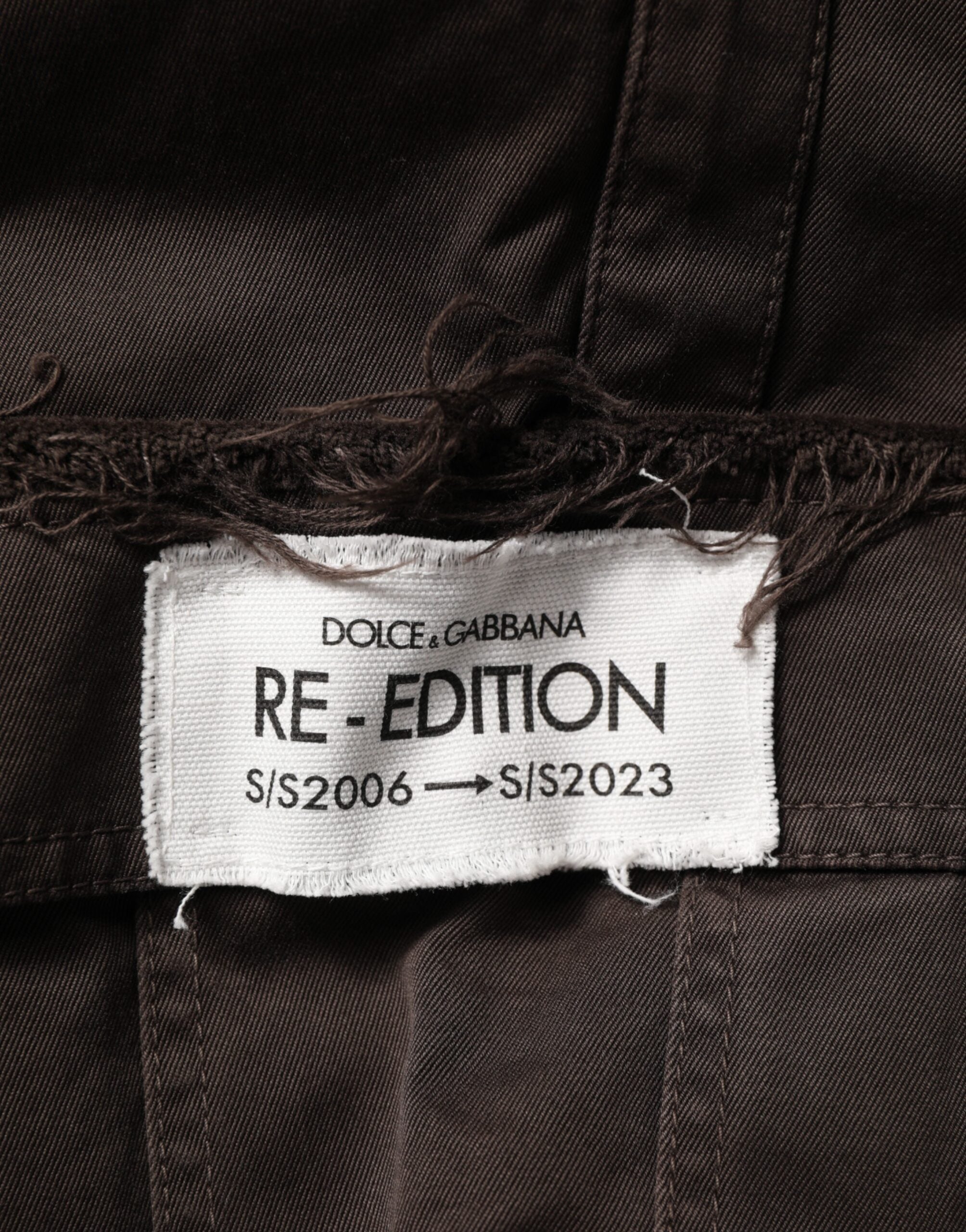 Dolce & Gabbana Brown Re- Edition Cotton Men Cargo Men's Pants