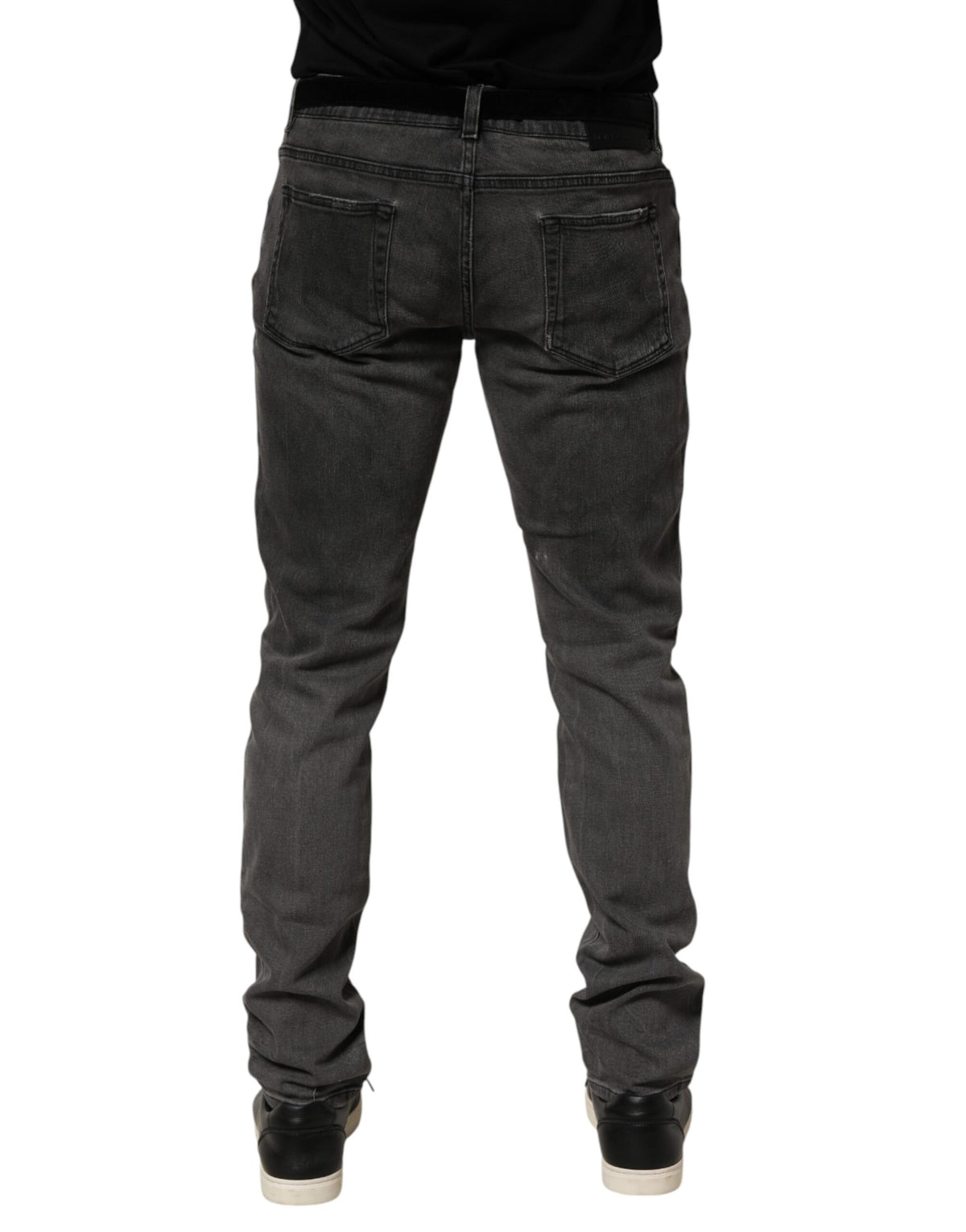 Dolce & Gabbana Dark Gray Cotton Skinny Men Denim Women's Jeans (Pre-Owned)