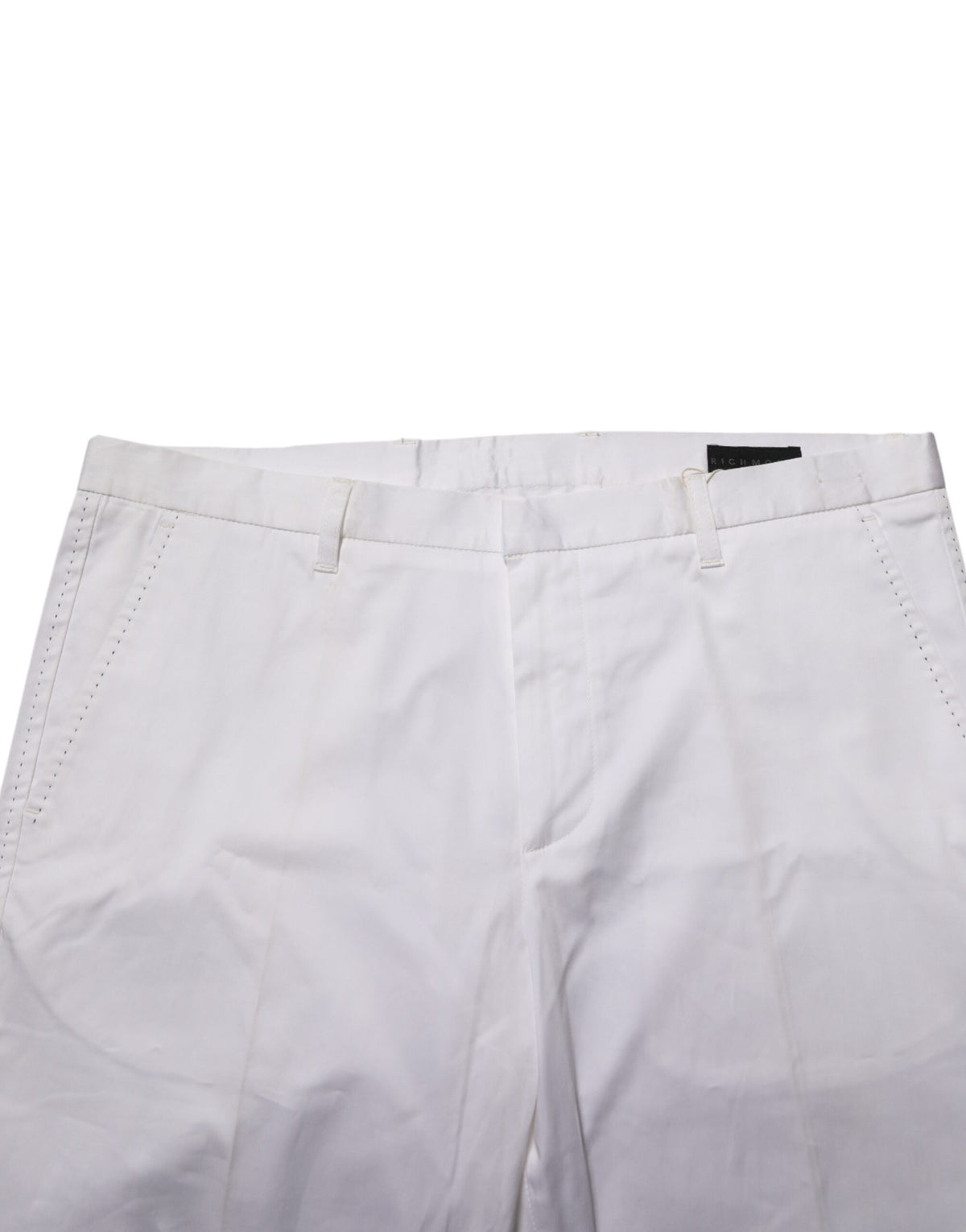 John Richmond White Cotton Stretch Dress Formal Men Trouser Men's Pants (Pre-Owned)