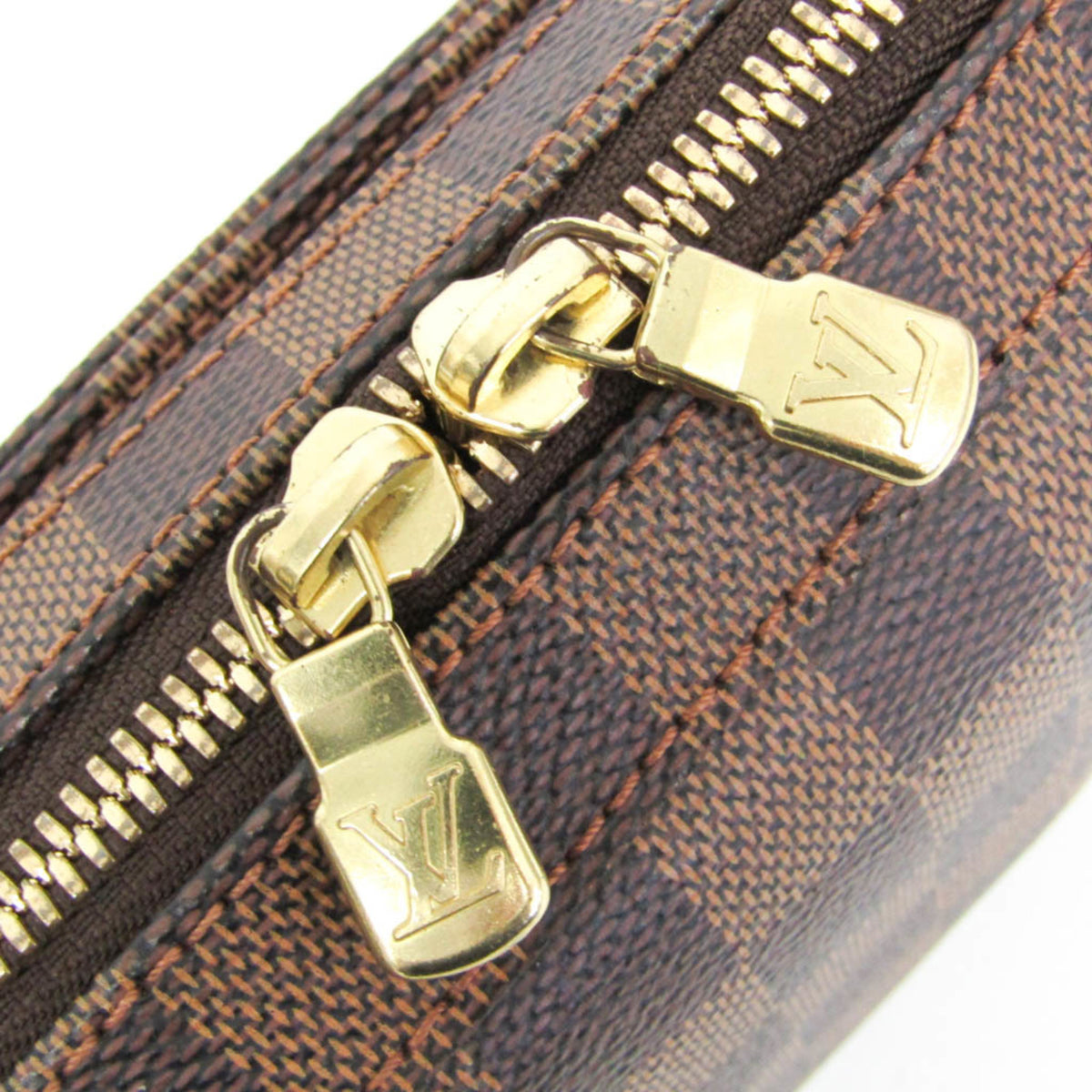 Louis Vuitton Geronimos Waist Damier Brown Canvas Shoulder Bag Bag (Pre-Owned)