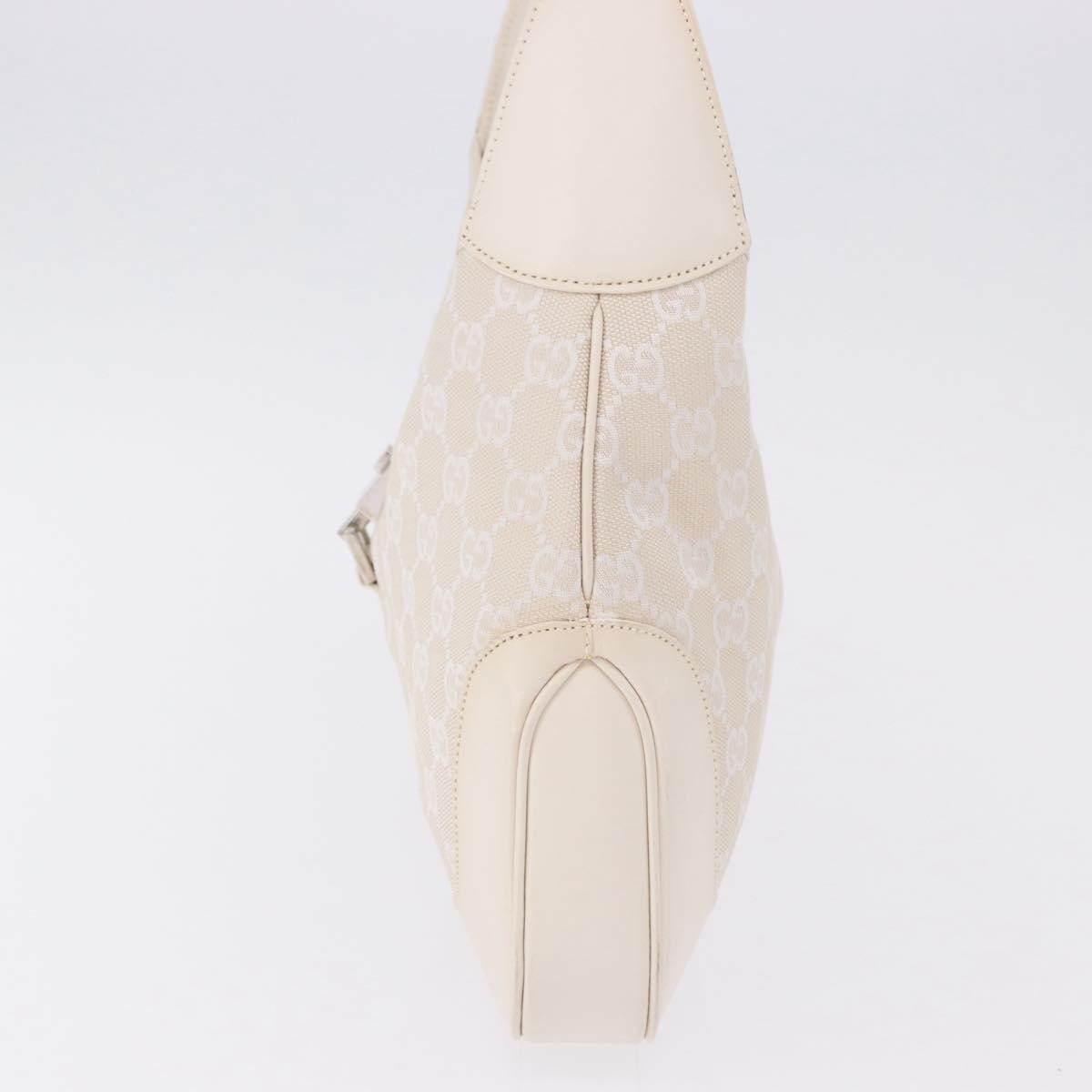 Gucci Jackie Canvas White Canvas Handbag (Pre-Owned)