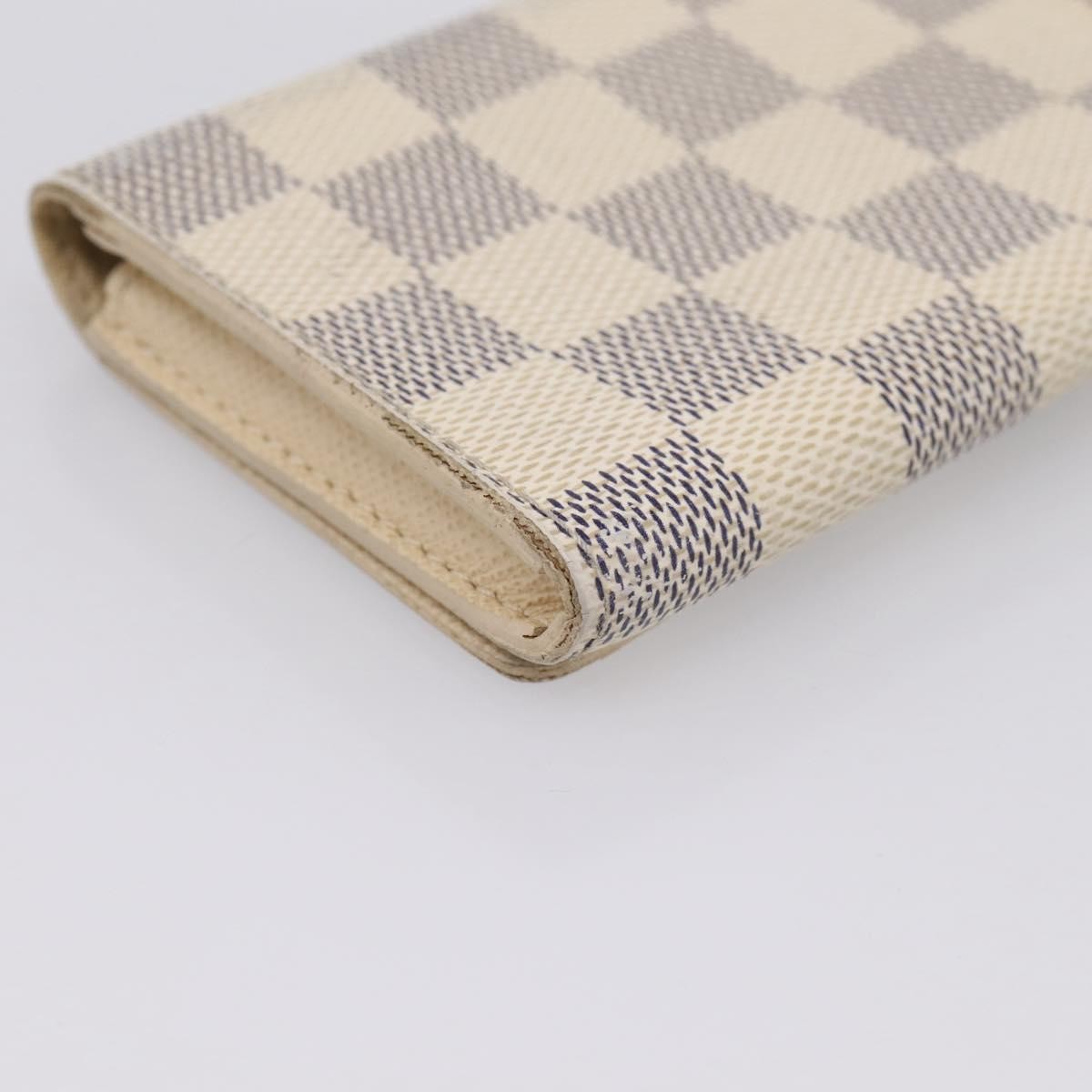 Louis Vuitton Envelope Business Card Holder Damier White Canvas Card Holders Accessory (Pre-Owned)