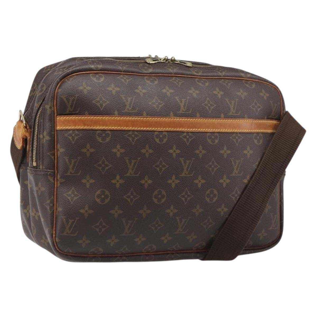 Louis Vuitton Reporter Monogram Brown Canvas Shoulder Bag Bag (Pre-Owned)