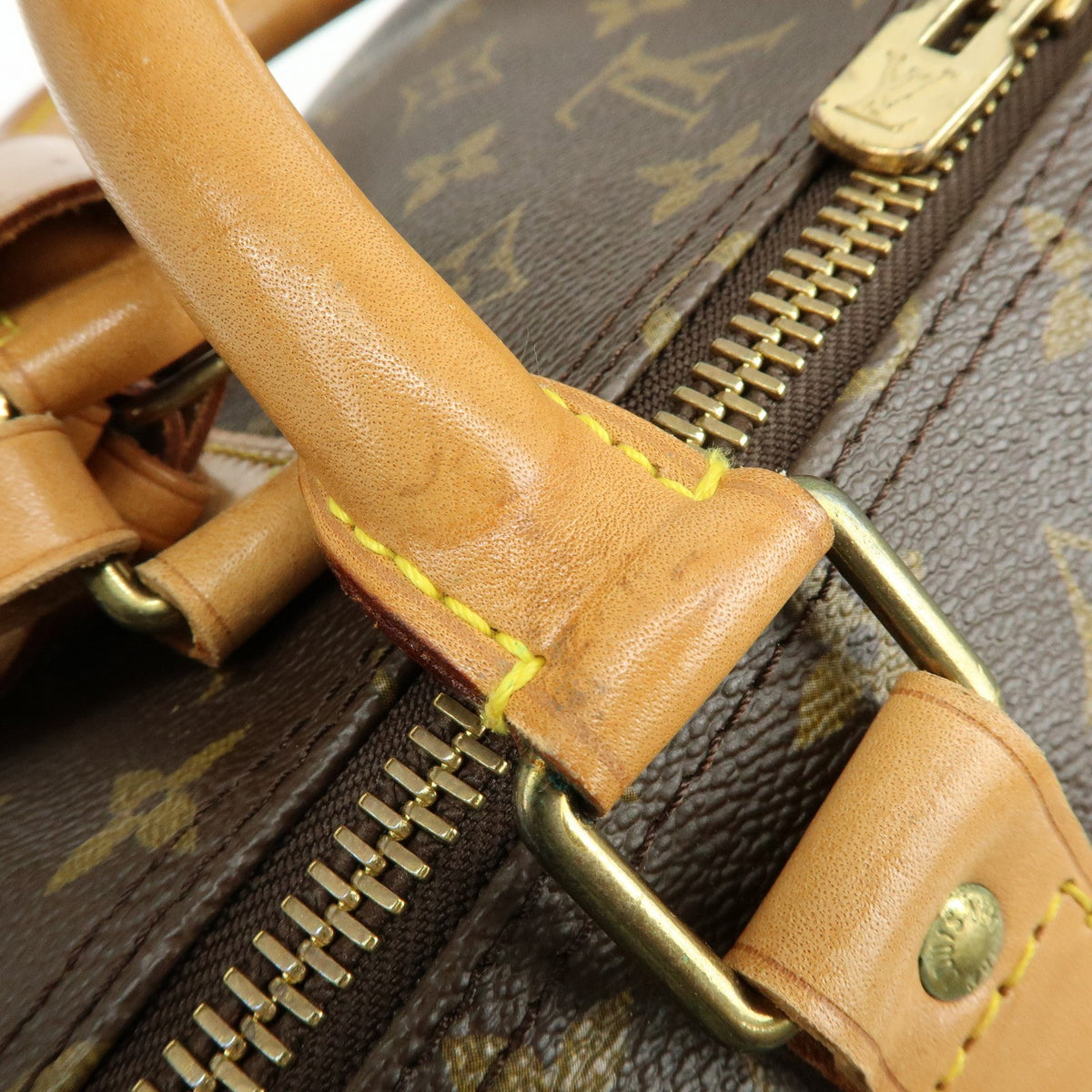 Louis Vuitton Keepall Bandouliere Monogram Canvas Brown Canvas Travel Bag Bag (Pre-Owned)