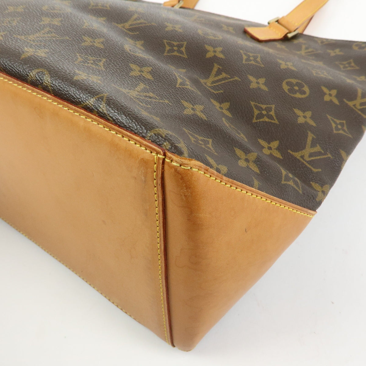 Louis Vuitton Cabas Mezzo Monogram Canvas Brown Canvas Tote Bag Bag (Pre-Owned)