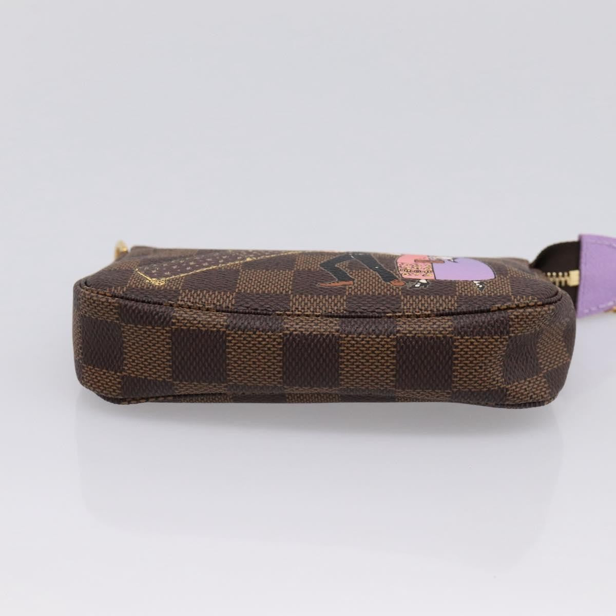 Louis Vuitton Pochette Accessoires Limited Edition Damier Brown Canvas Clutche & Pouche Bag (Pre-Owned)