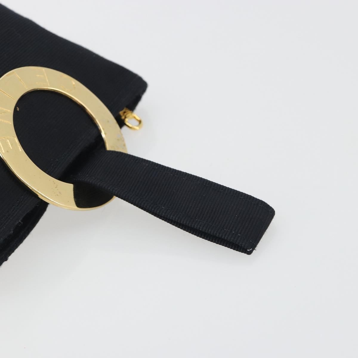 Celine Circle Logo Pouch Canvas Black Canvas Clutche & Pouche Bag (Pre-Owned)
