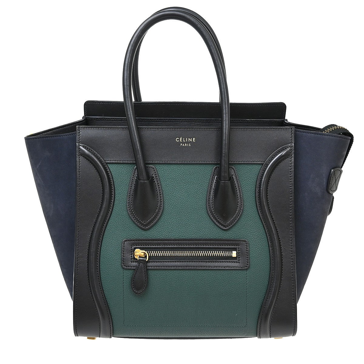 Celine Tricolor Shoulder Luggage Leather Multicolour Leather Tote Bag Bag (Pre-Owned)